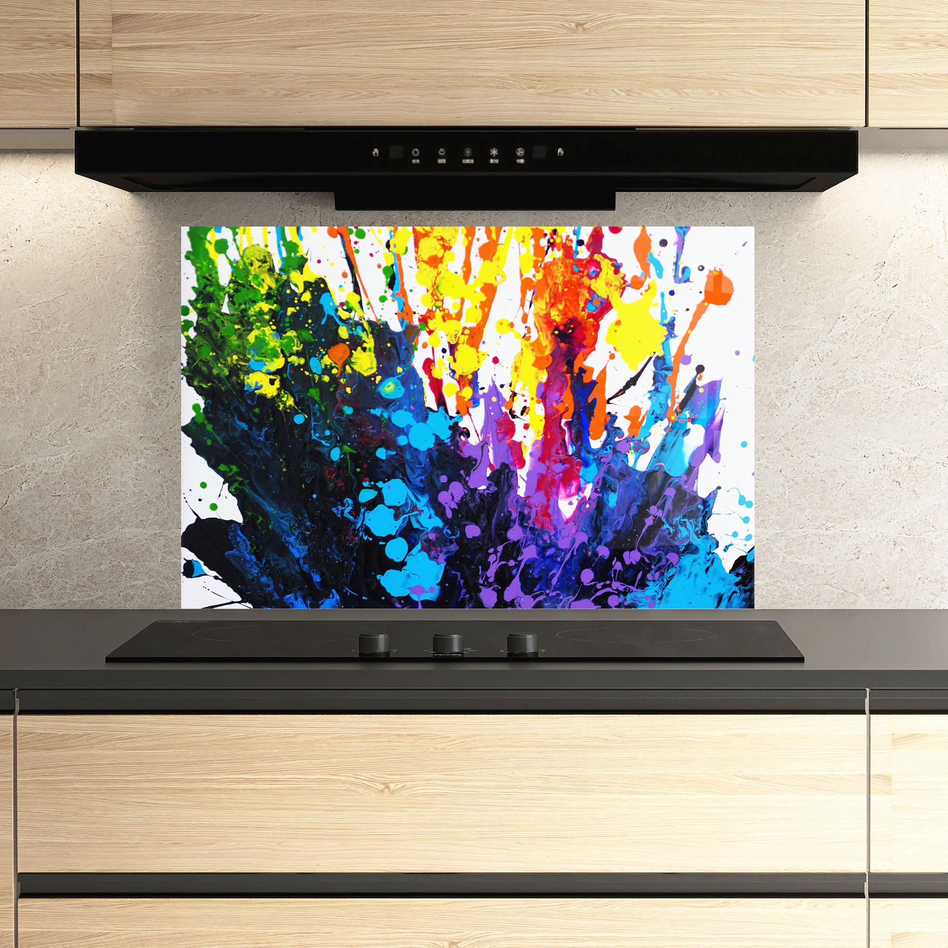 Küchenrückwand Glas Color Splash 2d mockup 3