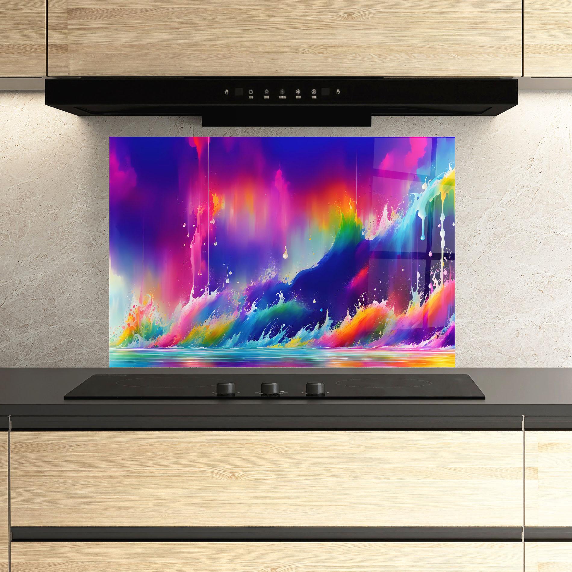 Küchenrückwand Glas Fairytale Landscape mockup 3