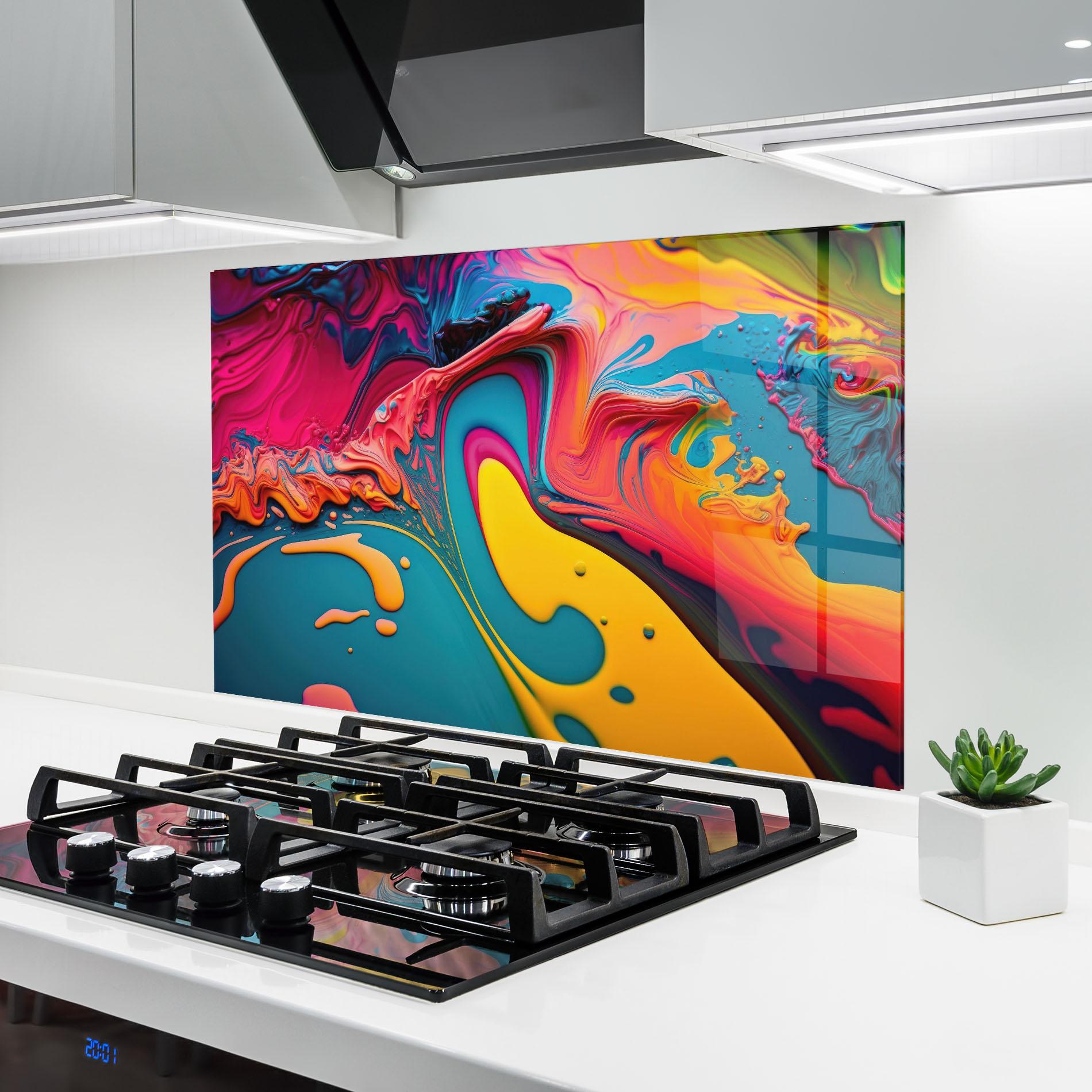 Küchenrückwand Glas Acrylic Close Up mockup 6