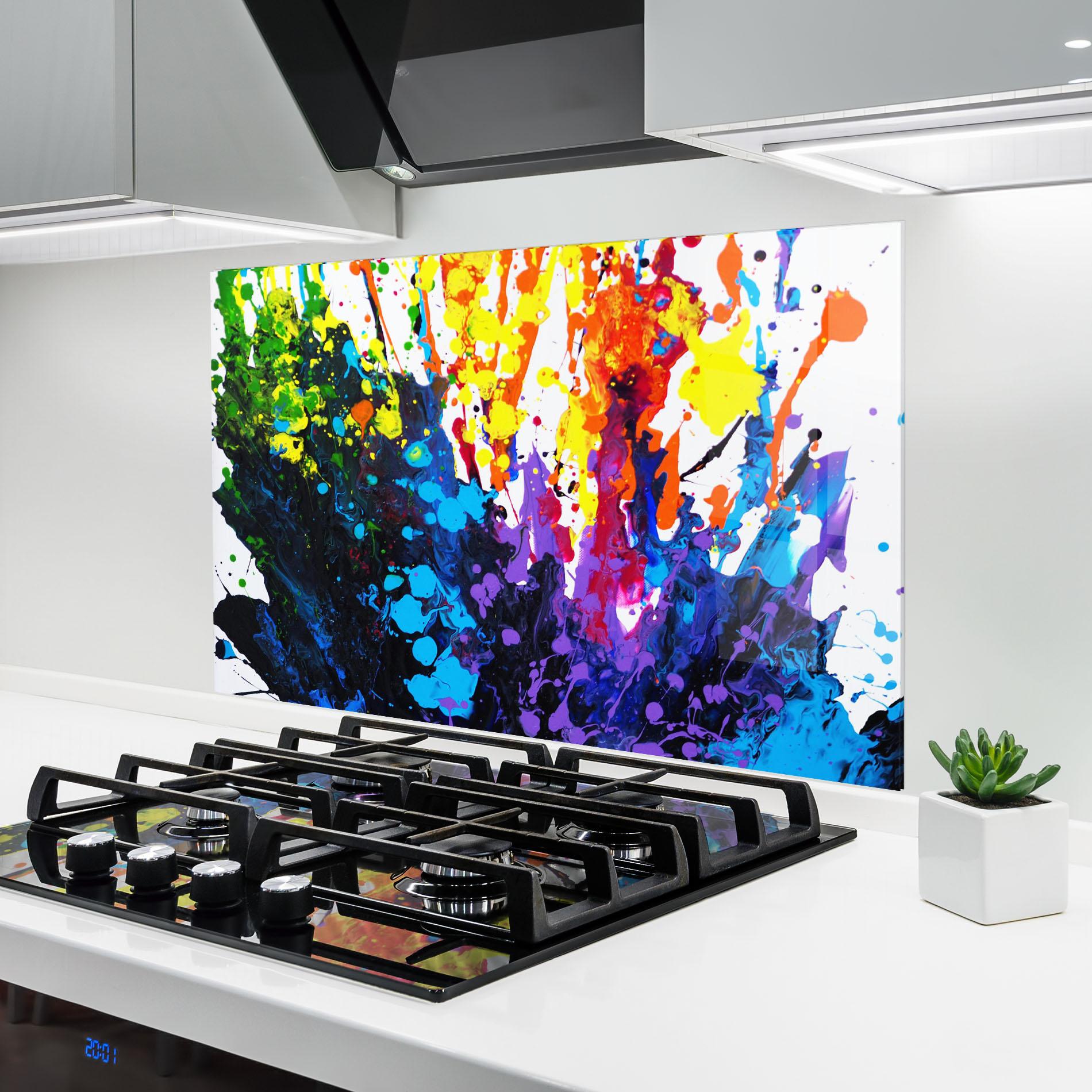 Küchenrückwand Glas Color Splash 2d mockup 6