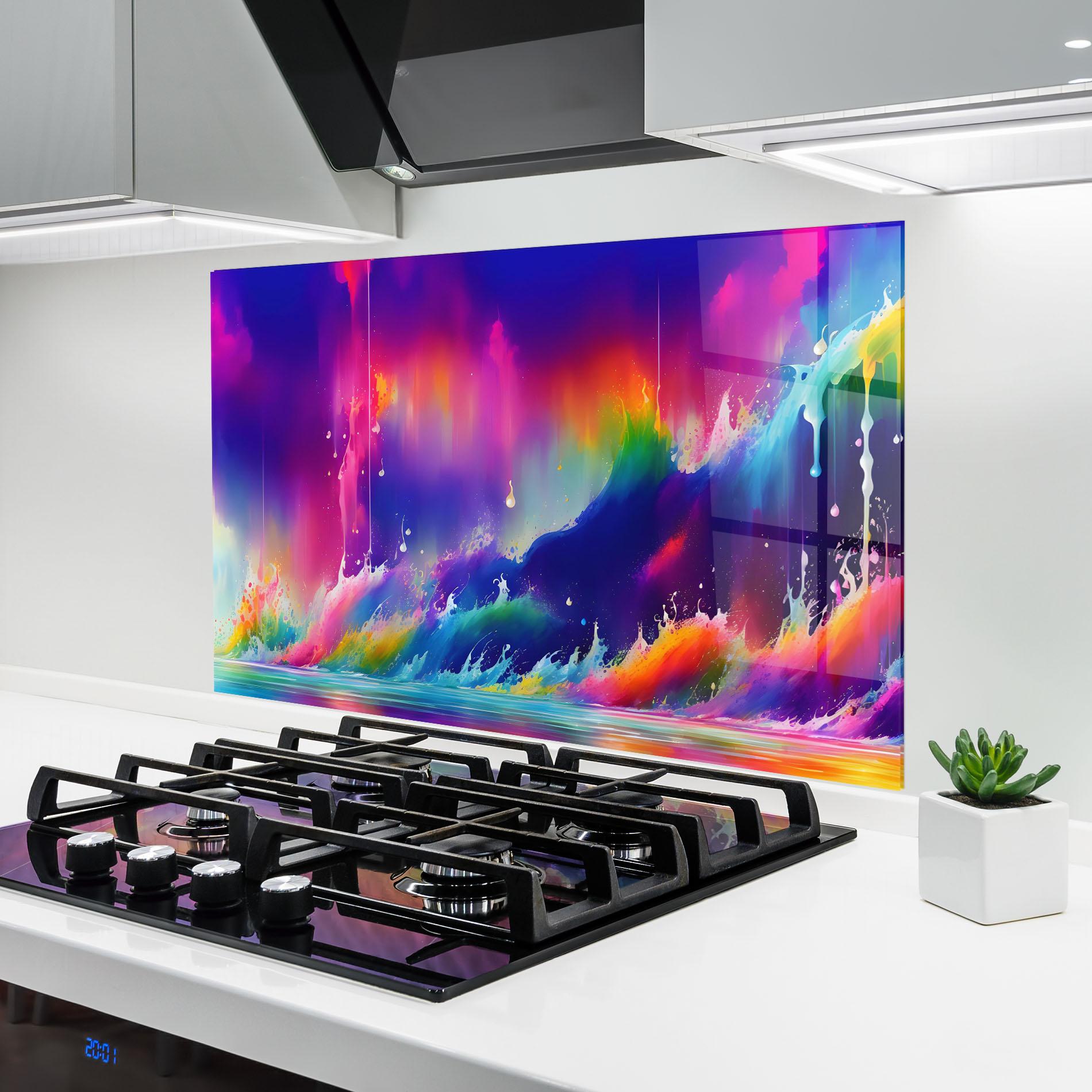 Küchenrückwand Glas Fairytale Landscape mockup 6