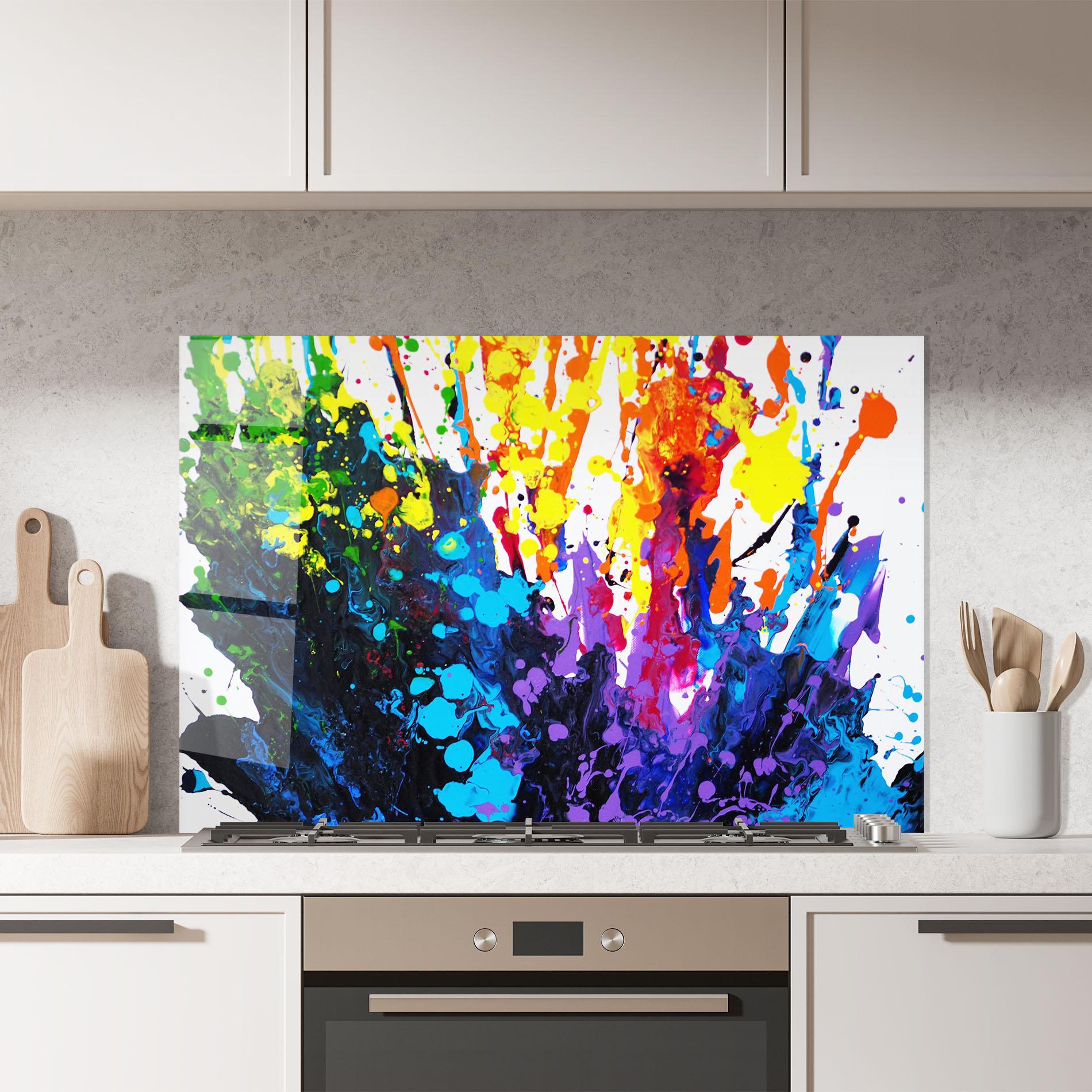 Küchenrückwand Glas Color Splash 2d mockup 7