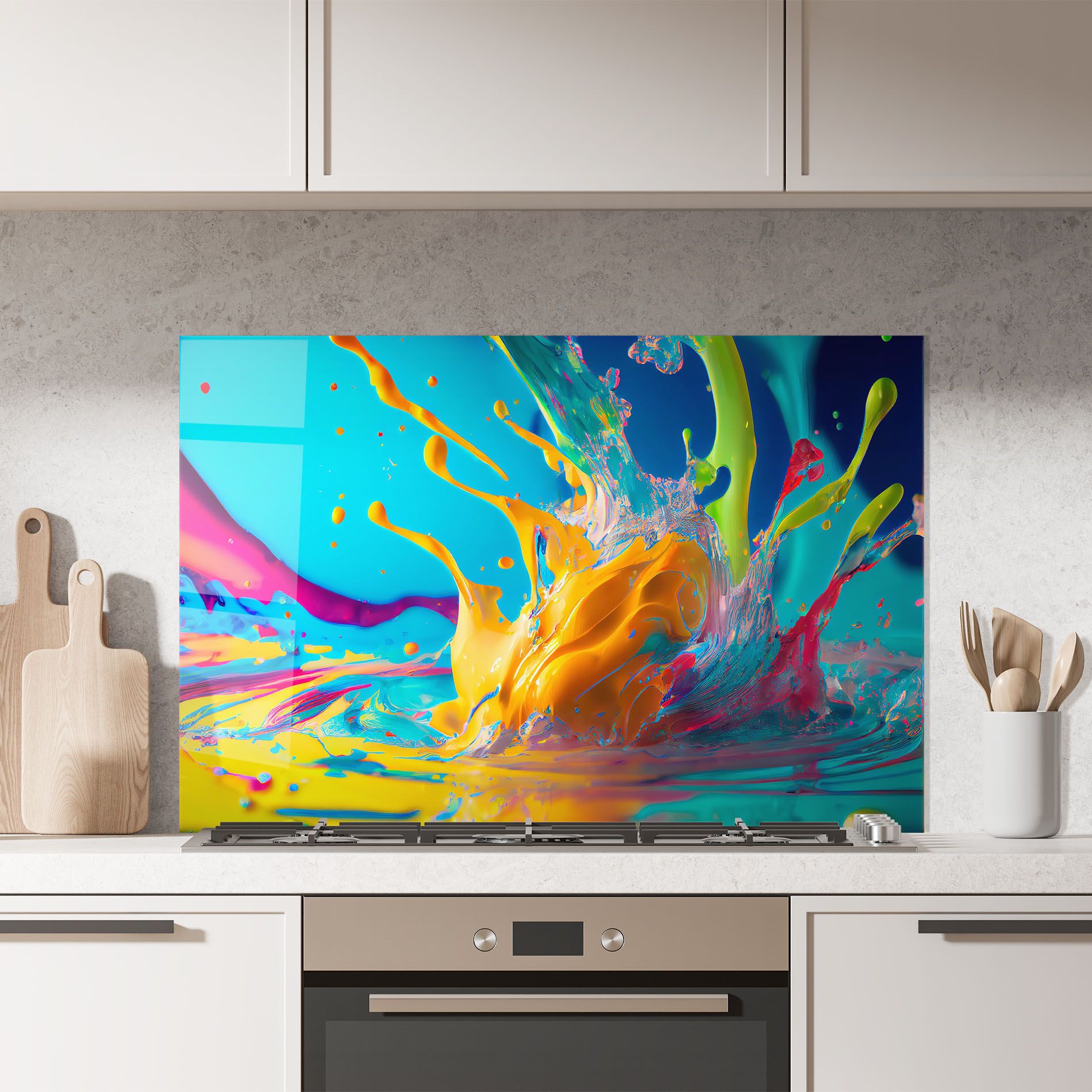 Colorful Water Splashing mockup 7