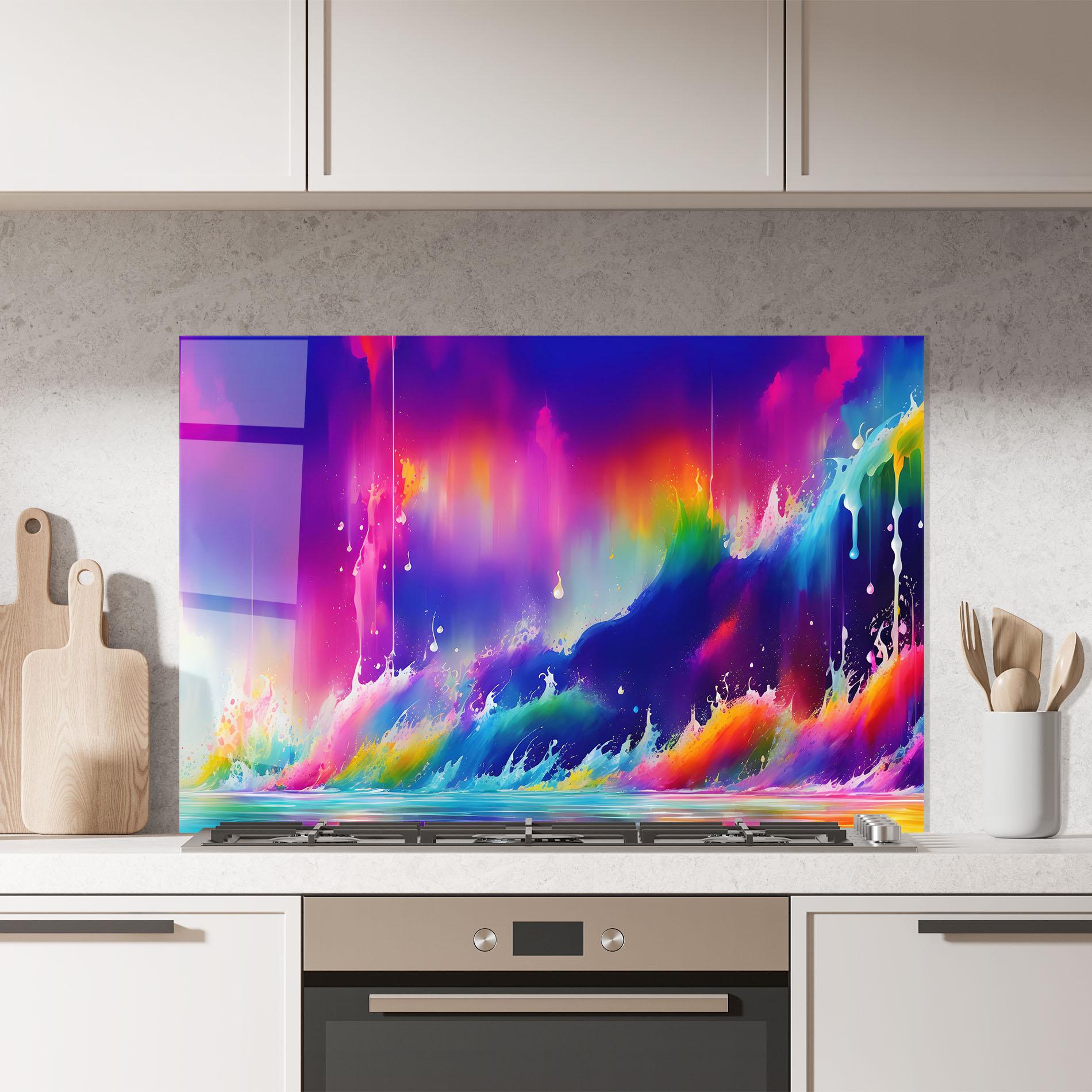 Küchenrückwand Glas Fairytale Landscape mockup 7