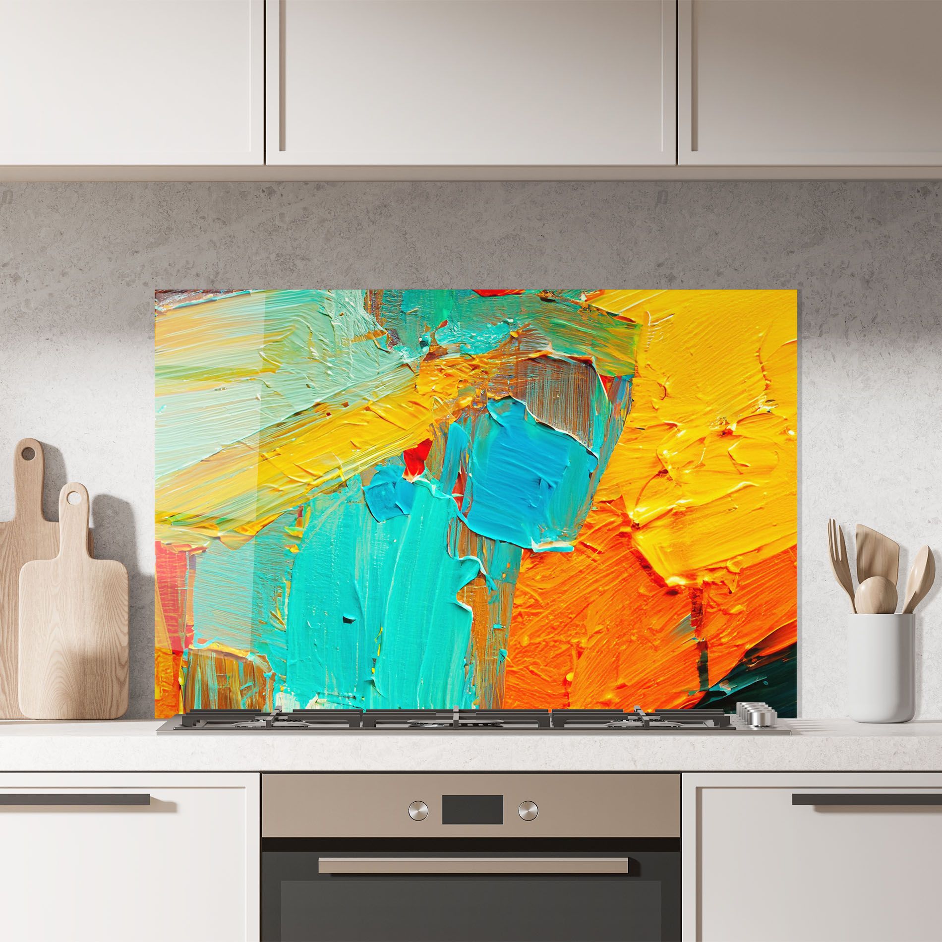 Orange Blue Painting mockup 7