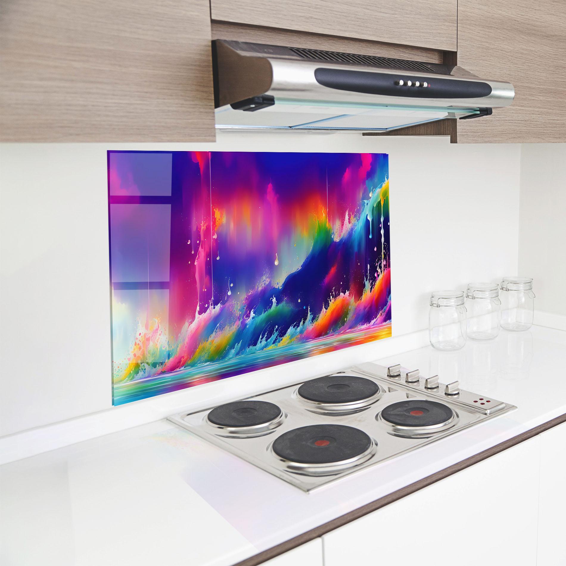 Küchenrückwand Glas Fairytale Landscape mockup 8