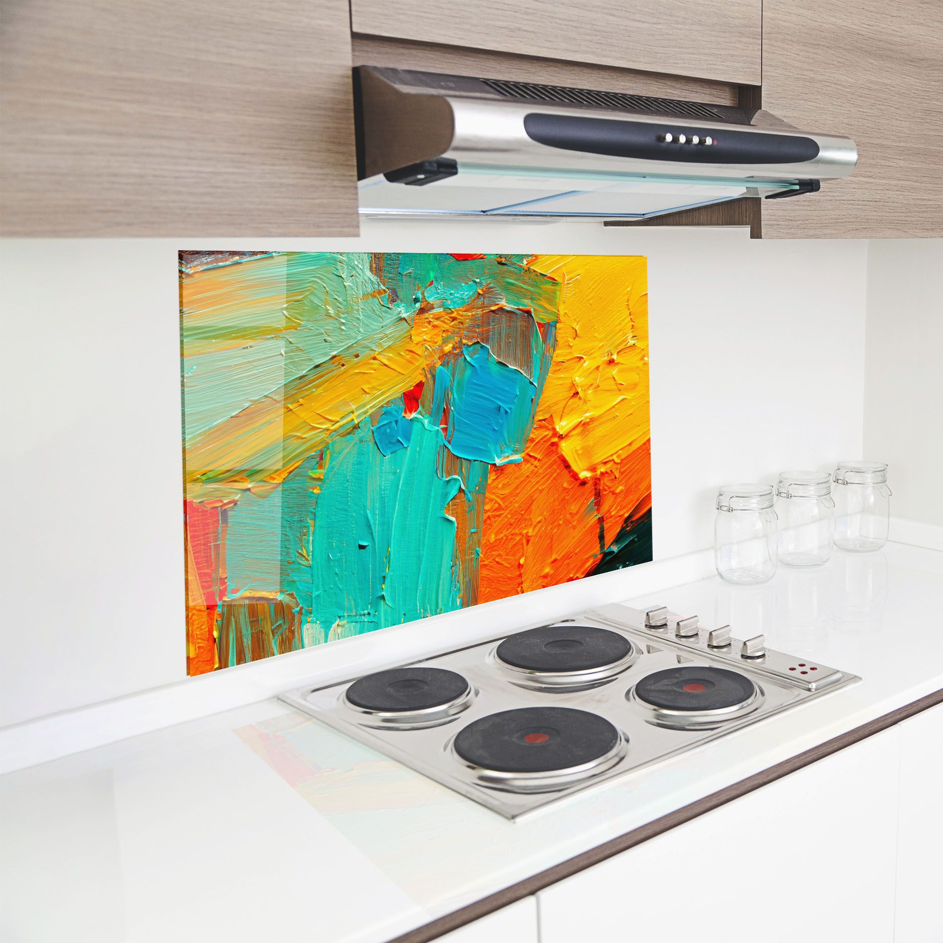 Orange Blue Painting mockup 8