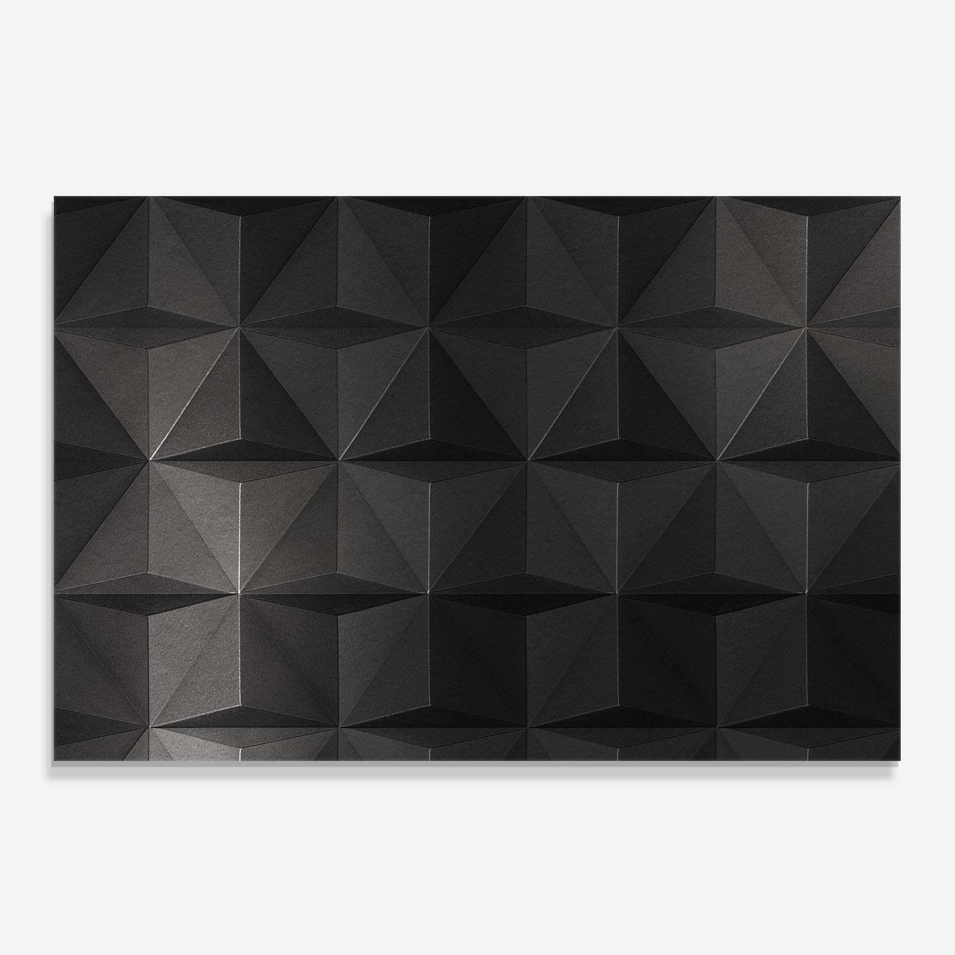 Küchenrückwand Glas Black Shade Triangle mockup 0