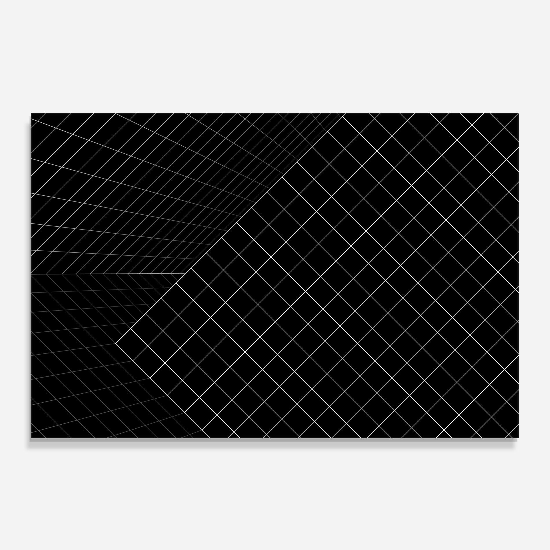 Küchenrückwand Glas Black Square mockup 0