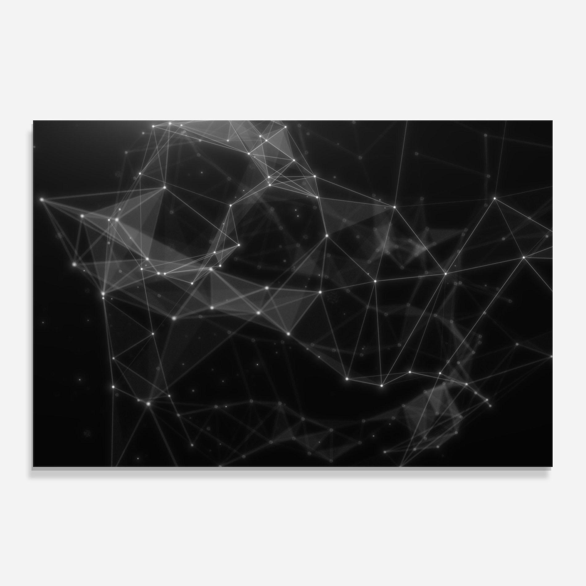 Küchenrückwand Glas Connecting Lines mockup 0