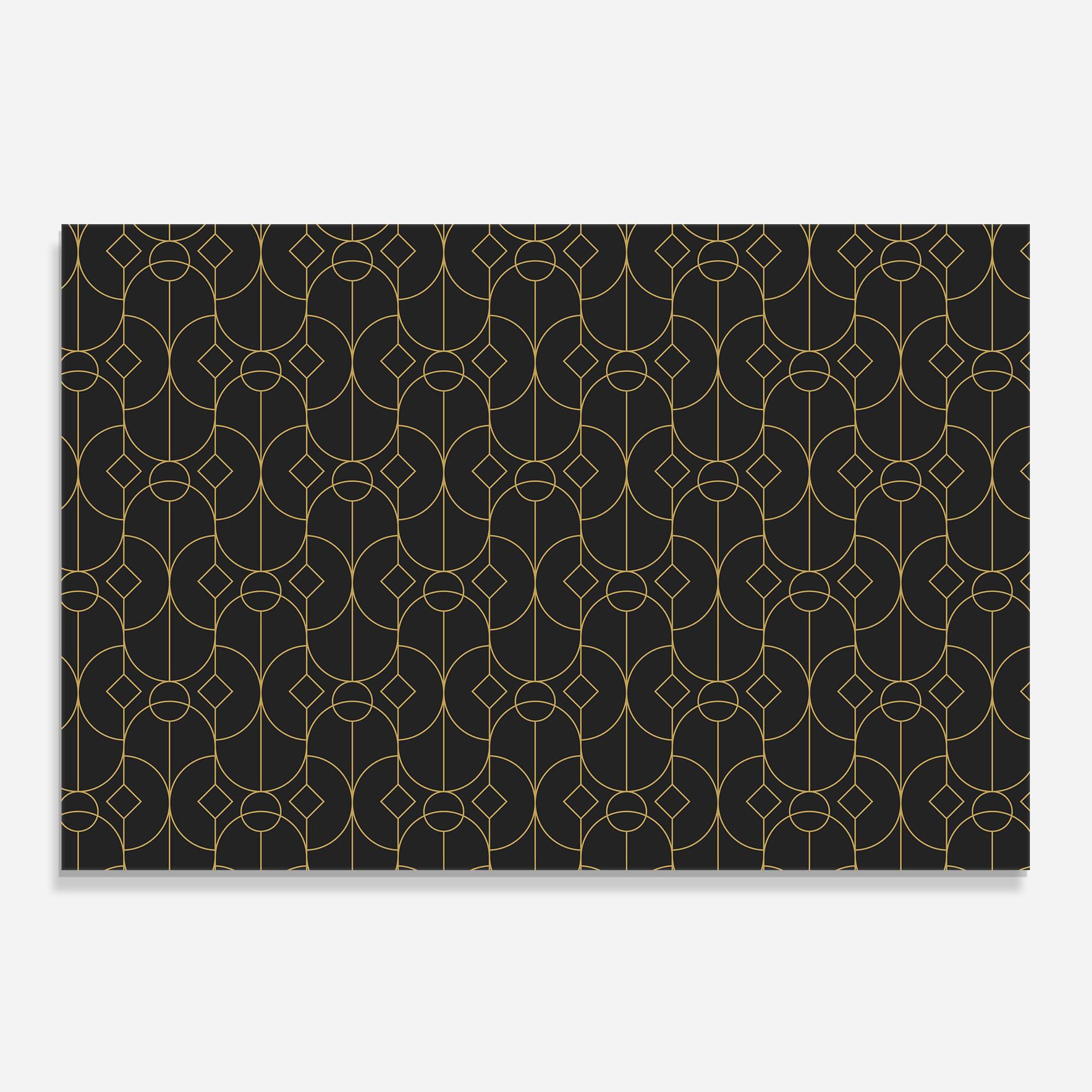 Küchenrückwand Glas Gold Geometric mockup 0