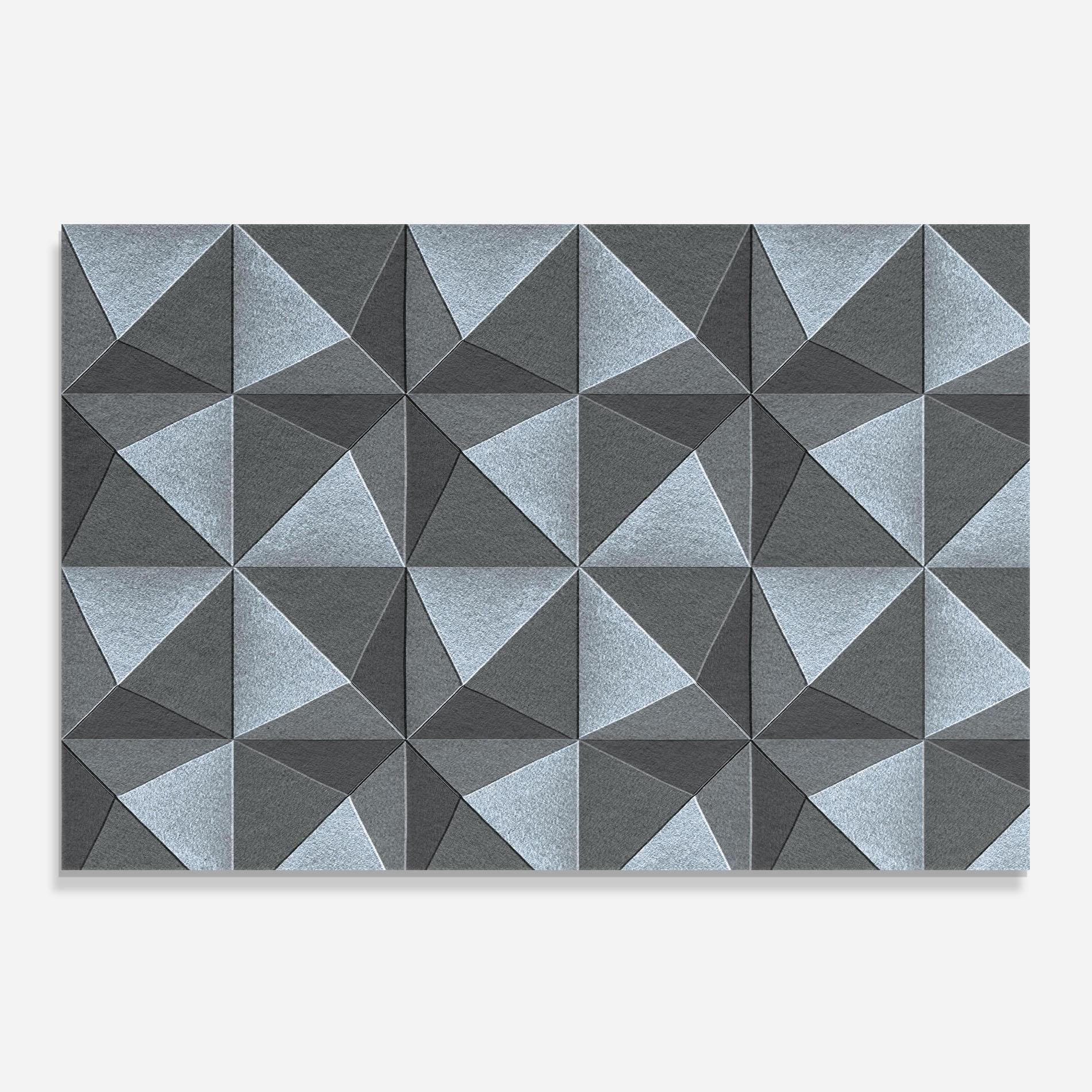 Küchenrückwand Glas Grey Triangle Square mockup 0