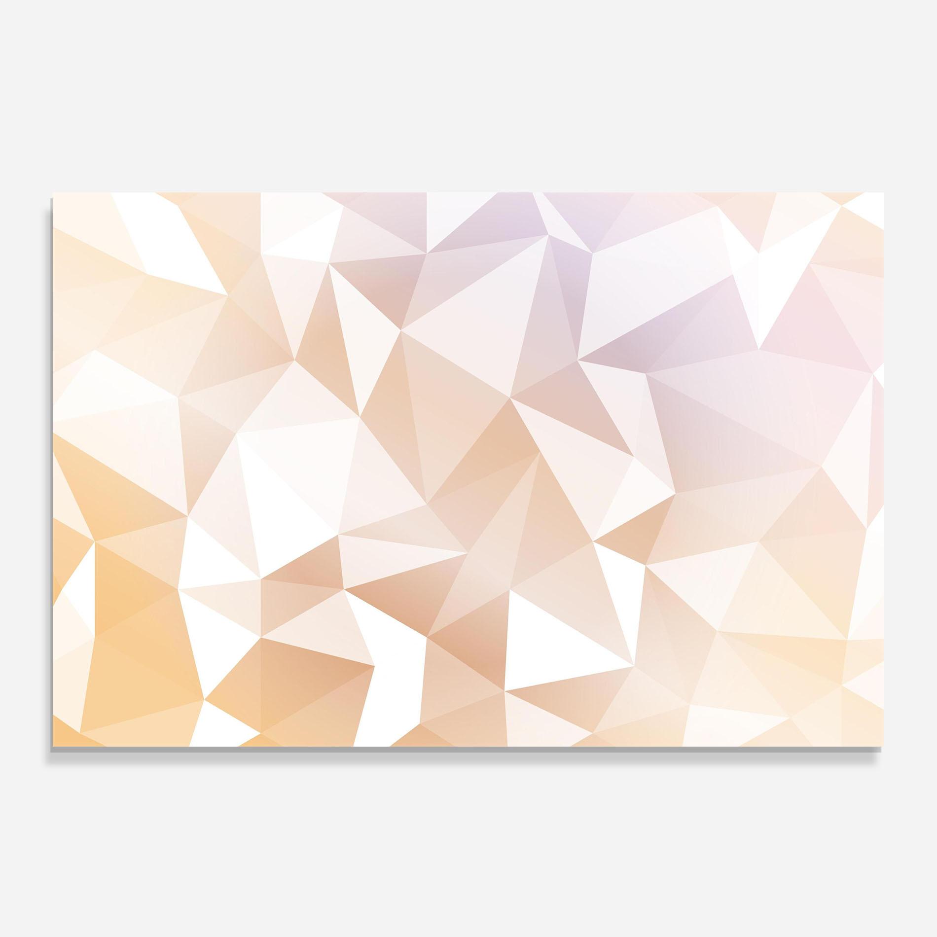 Küchenrückwand Glas Light Pink Triangle mockup 0