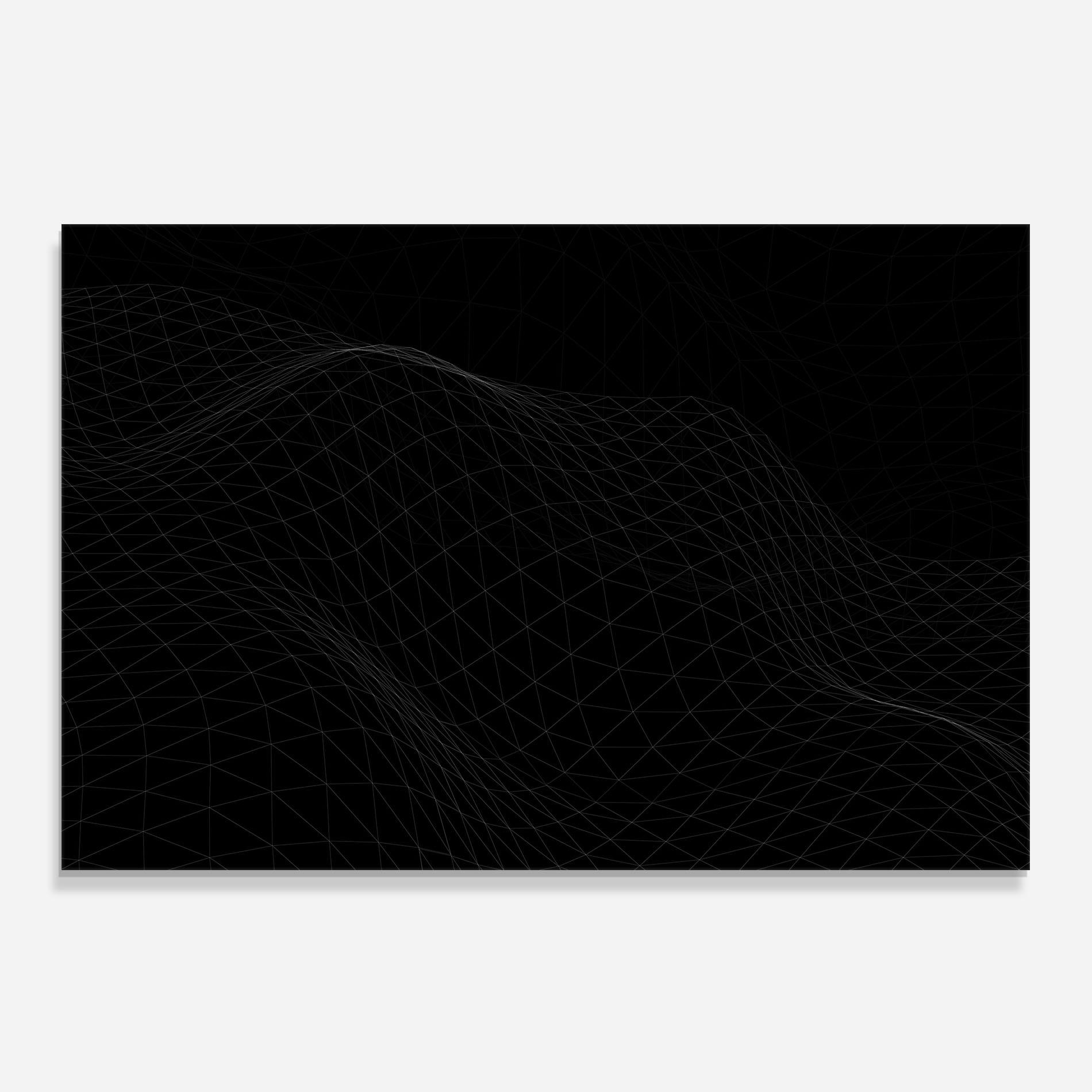 Küchenrückwand Glas Triangle Wave mockup 0