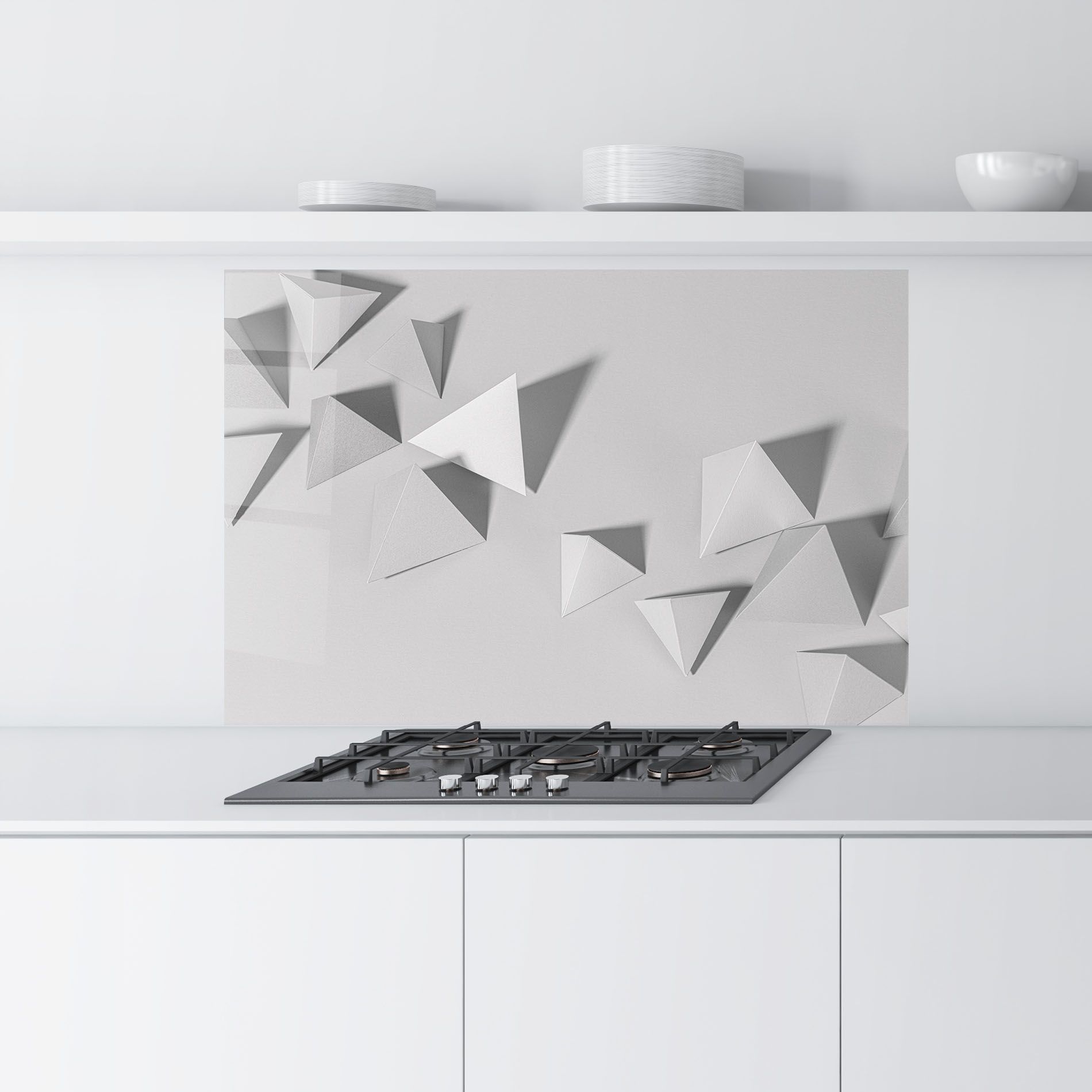 3d White Triangle mockup 9