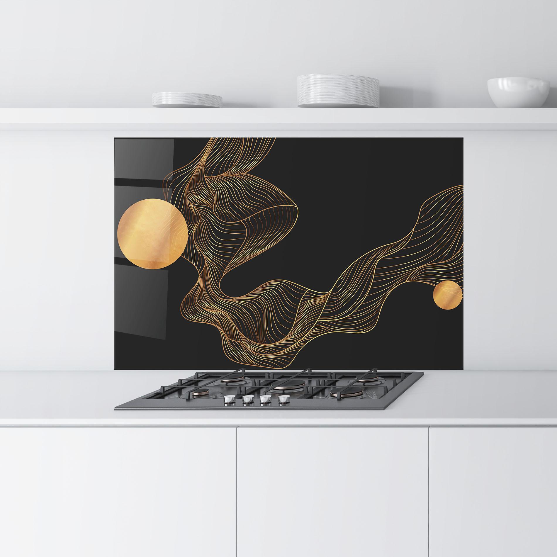 Küchenrückwand Glas Frecventa Abstracta mockup 9