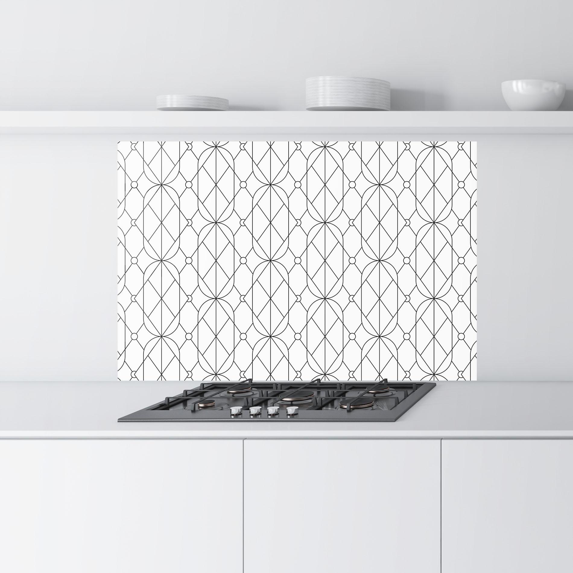 Küchenrückwand Glas Geometric mockup 9