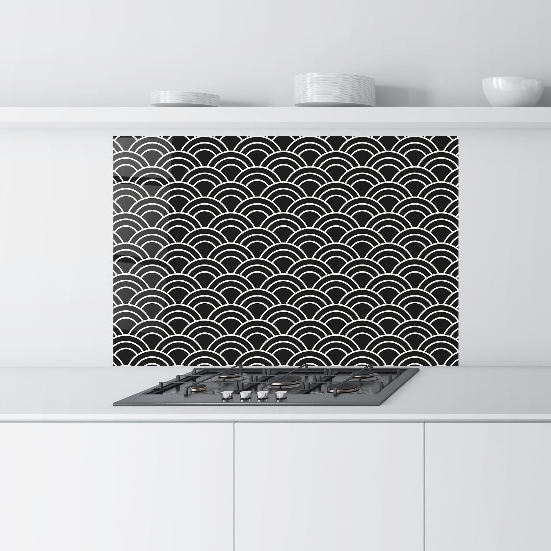 Küchenrückwand Glas Semi Circle mockup 9