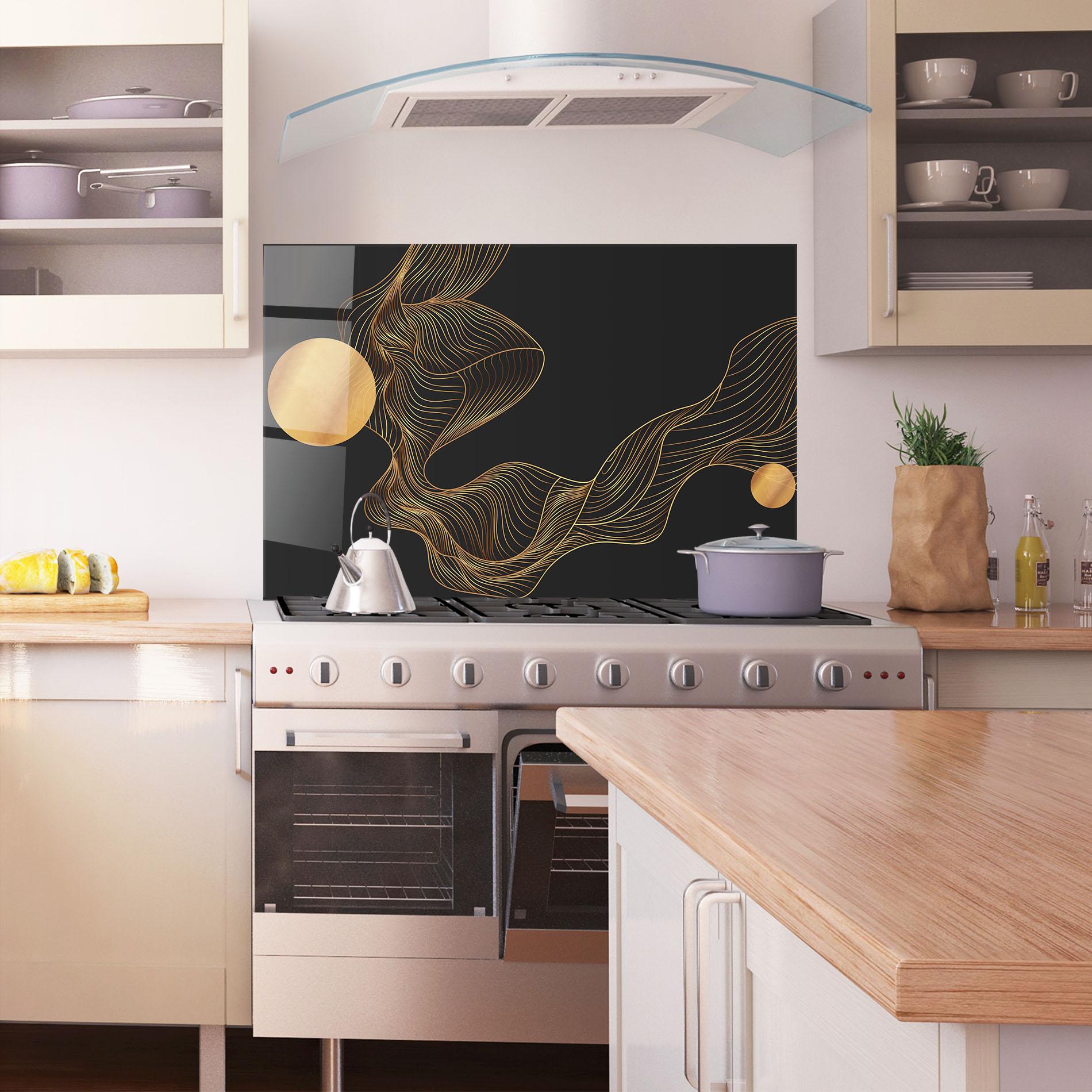 Küchenrückwand Glas Frecventa Abstracta mockup 1