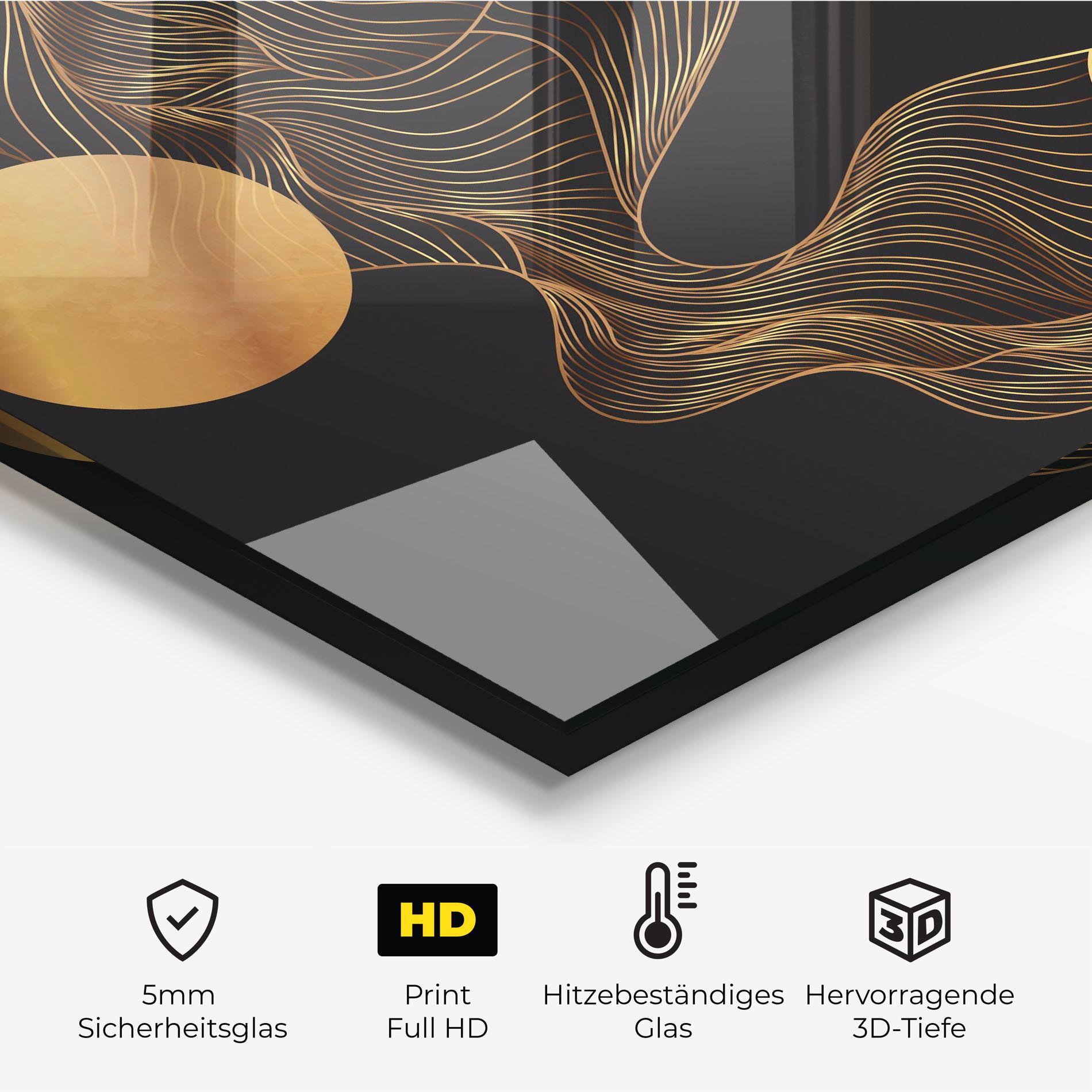 Küchenrückwand Glas Frecventa Abstracta mockup 2