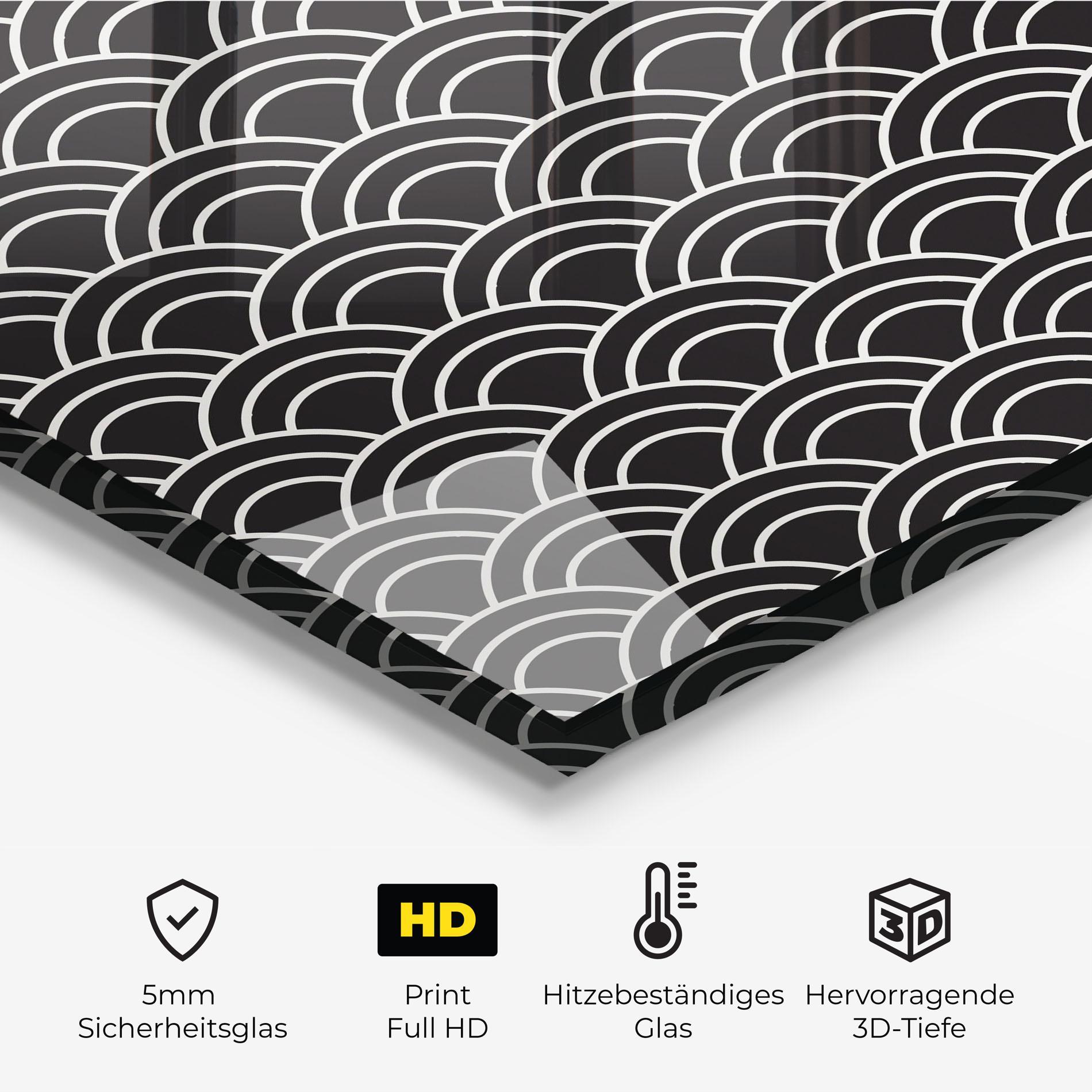 Küchenrückwand Glas Semi Circle mockup 2