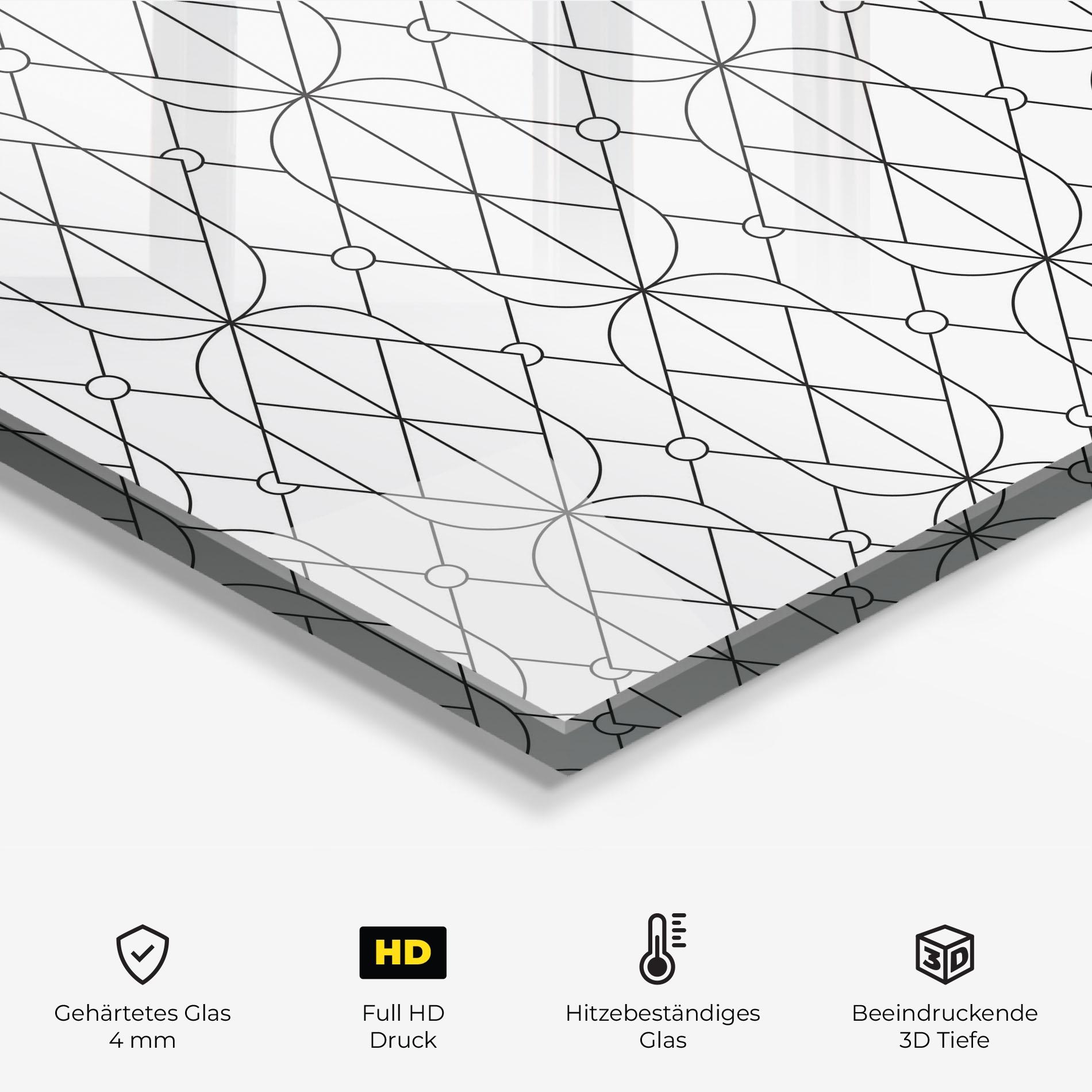 Küchenrückwand Glas Geometric mockup 2