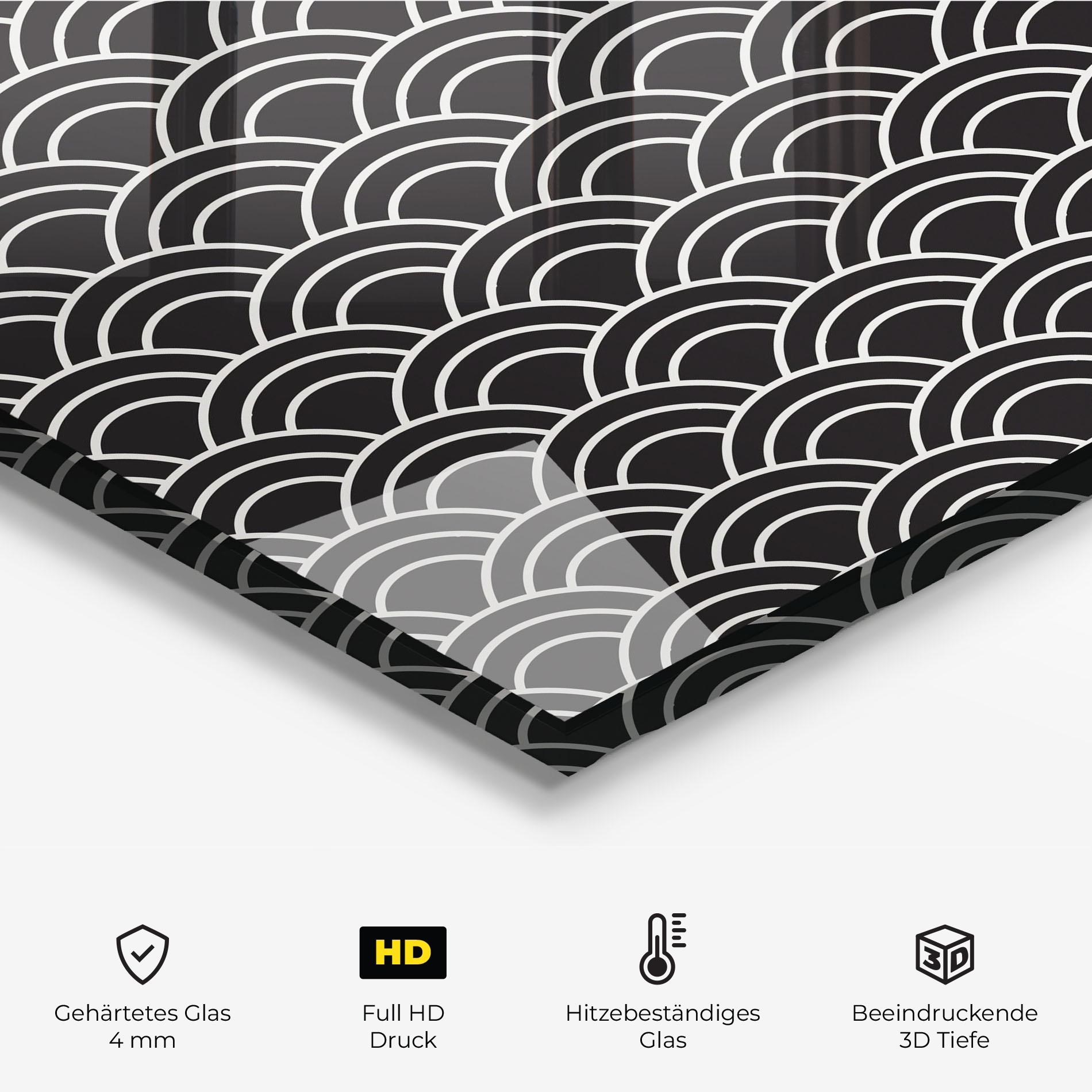 Küchenrückwand Glas Semi Circle mockup 2