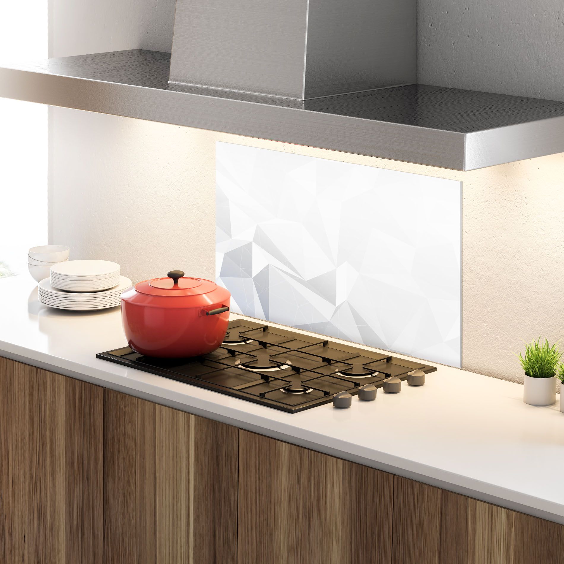 Grey Triangle Shape mockup 4