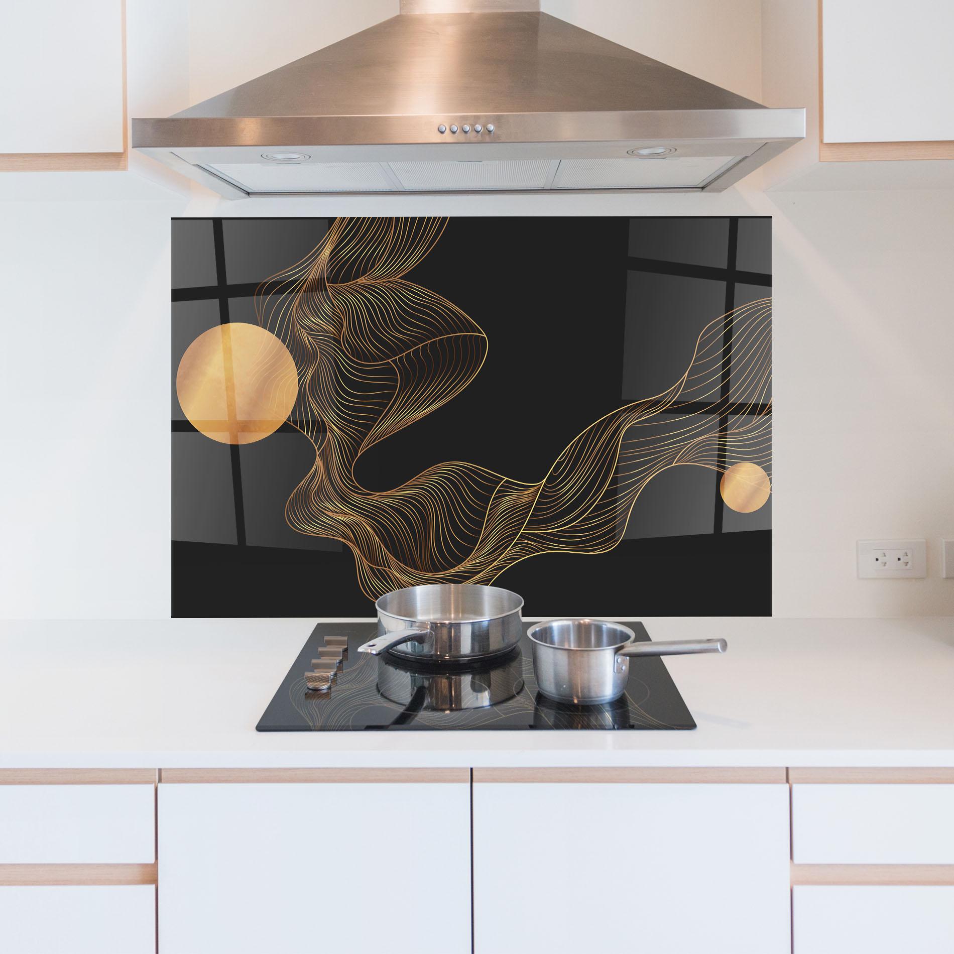 Küchenrückwand Glas Frecventa Abstracta mockup 5