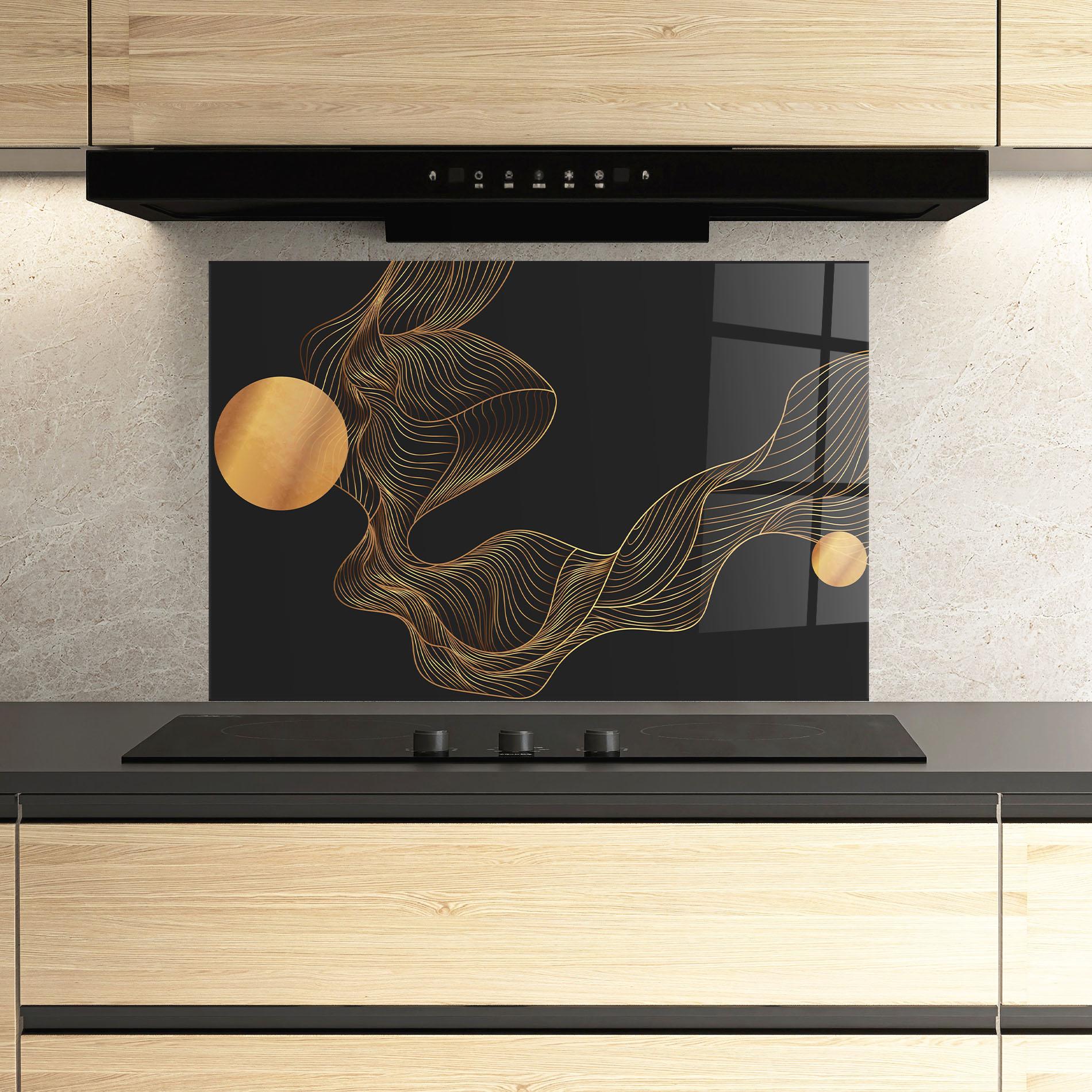 Küchenrückwand Glas Frecventa Abstracta mockup 3