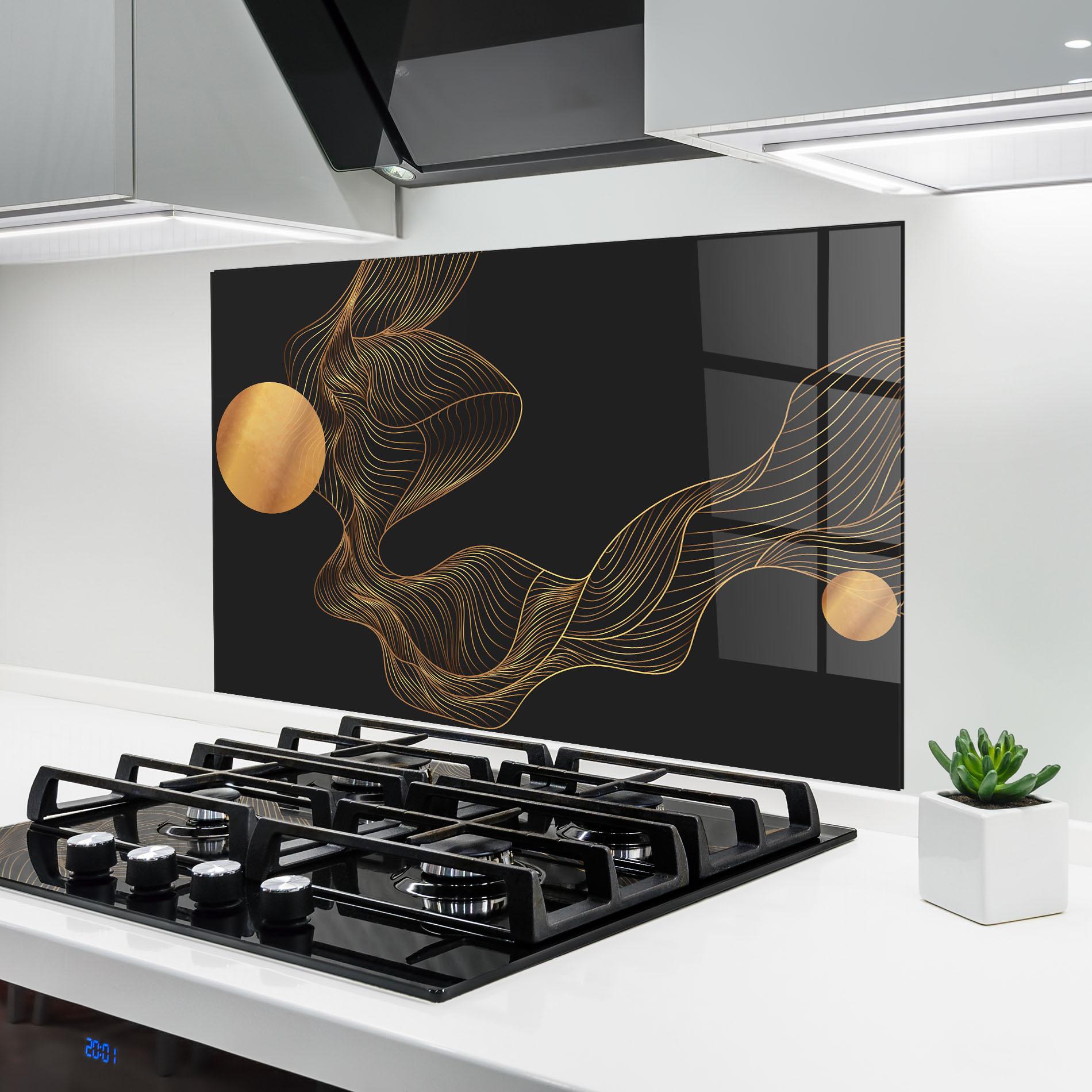 Küchenrückwand Glas Frecventa Abstracta mockup 6