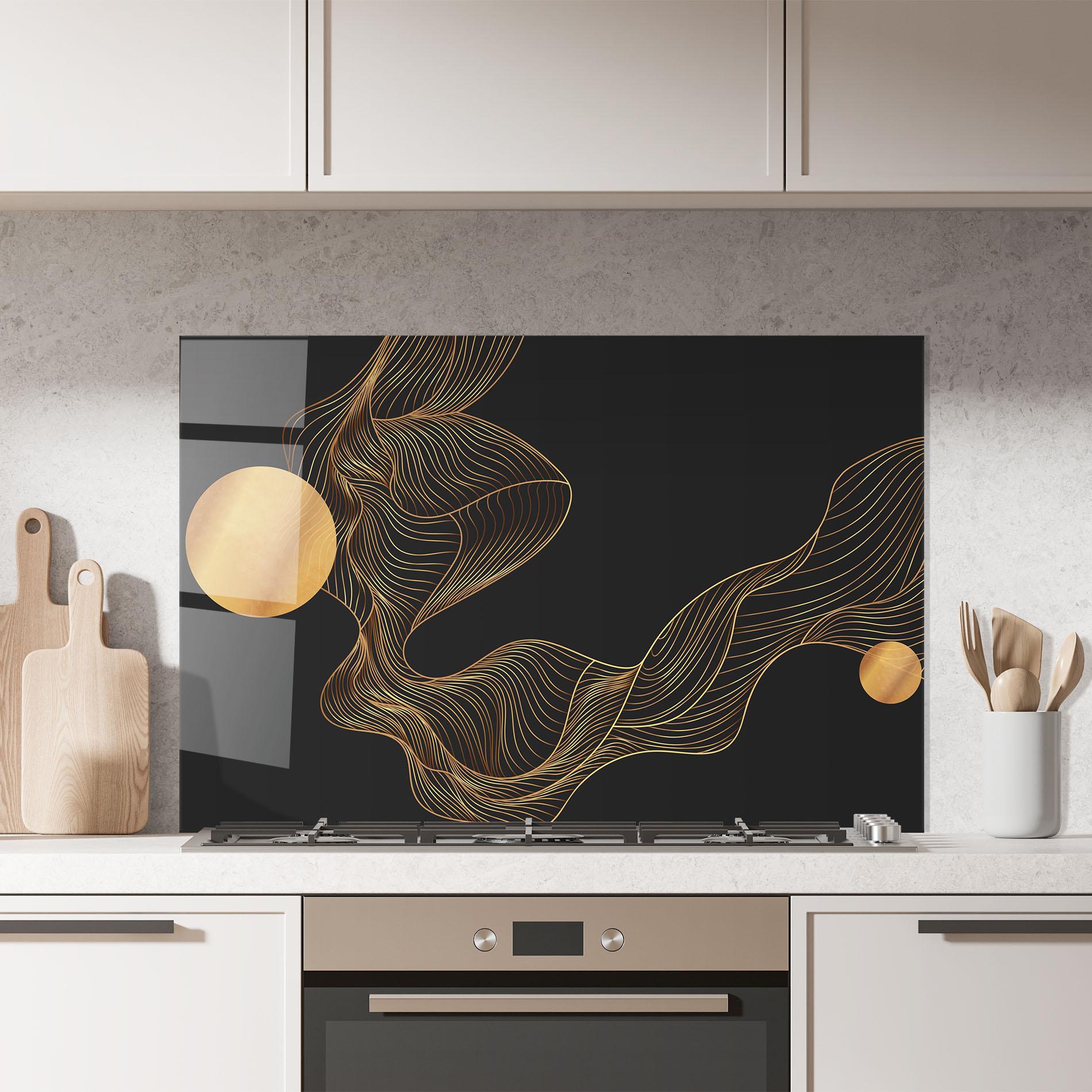 Küchenrückwand Glas Frecventa Abstracta mockup 7