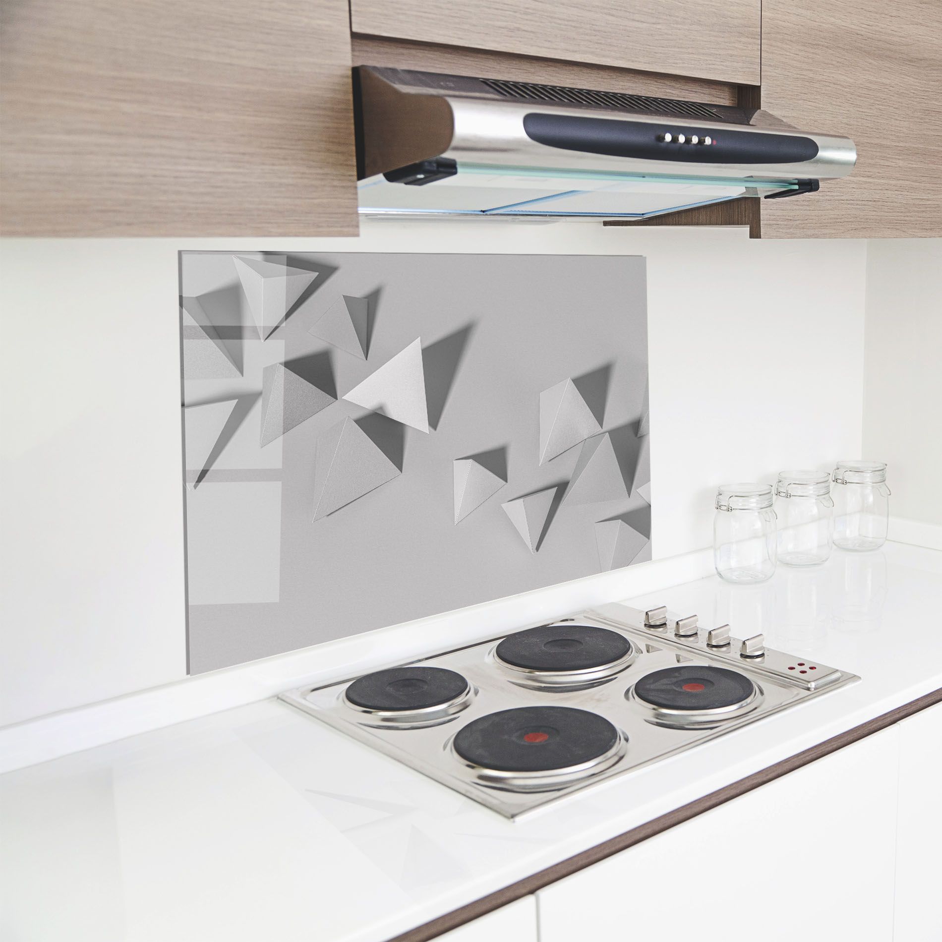 3d White Triangle mockup 8