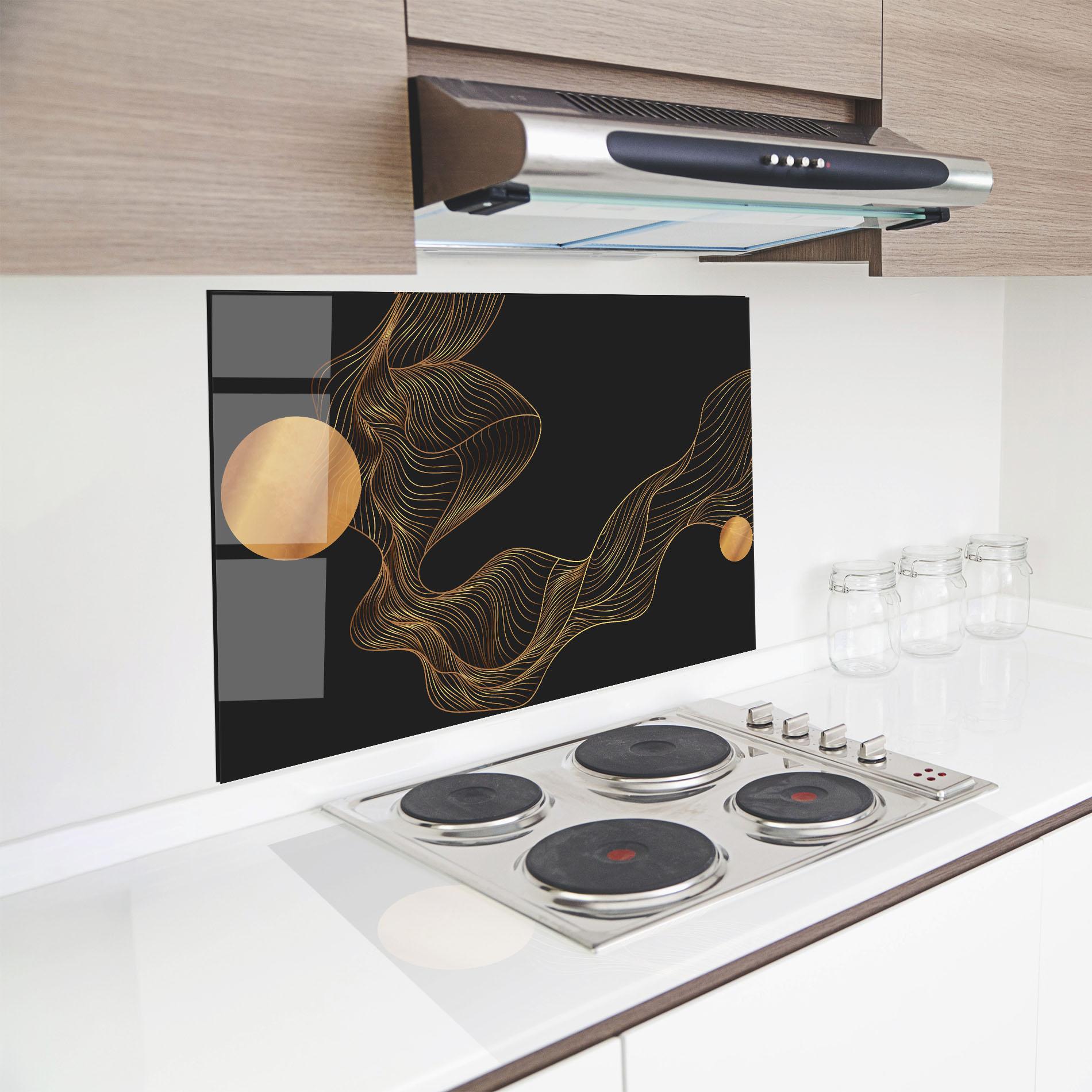 Küchenrückwand Glas Frecventa Abstracta mockup 8