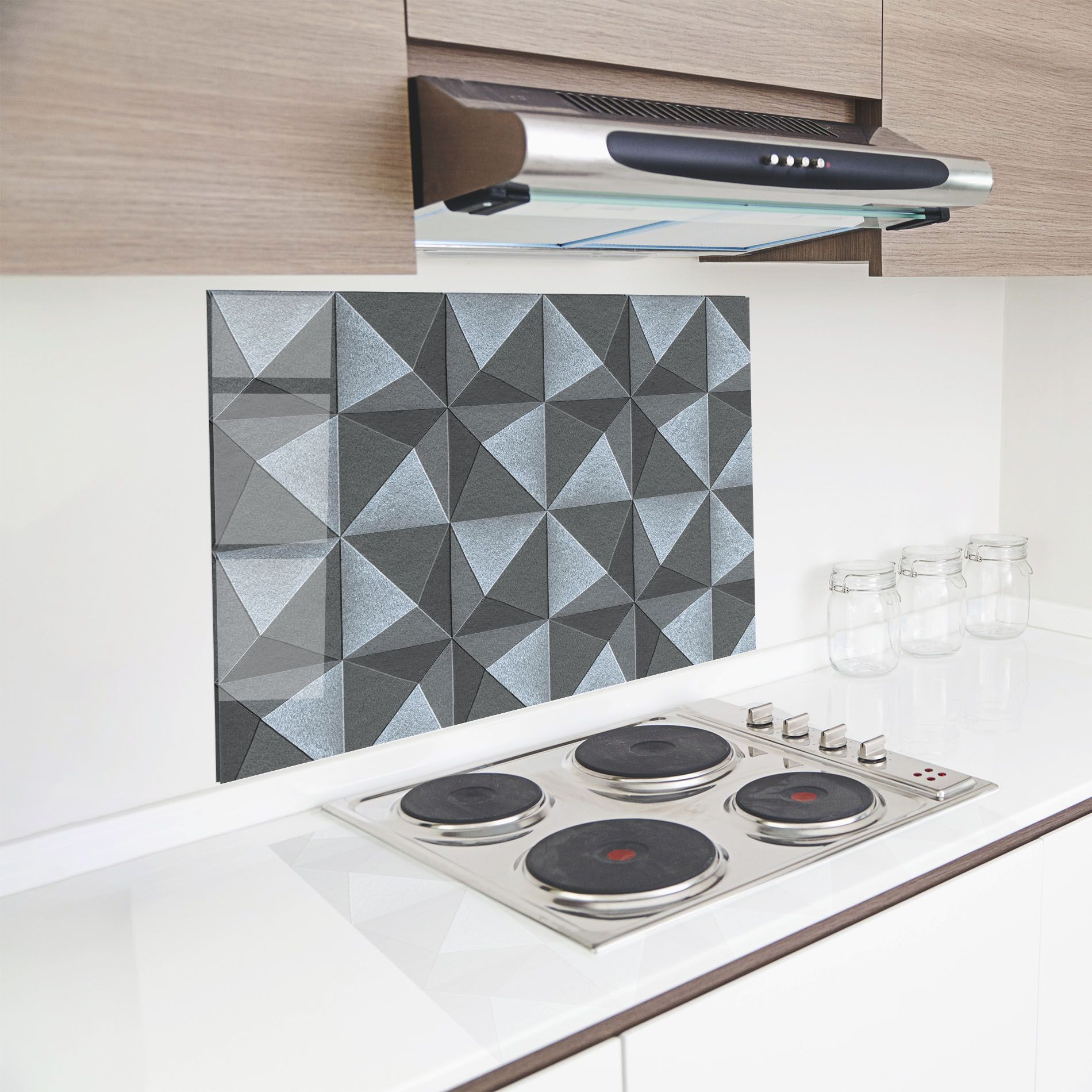 Grey Triangle Square mockup 8