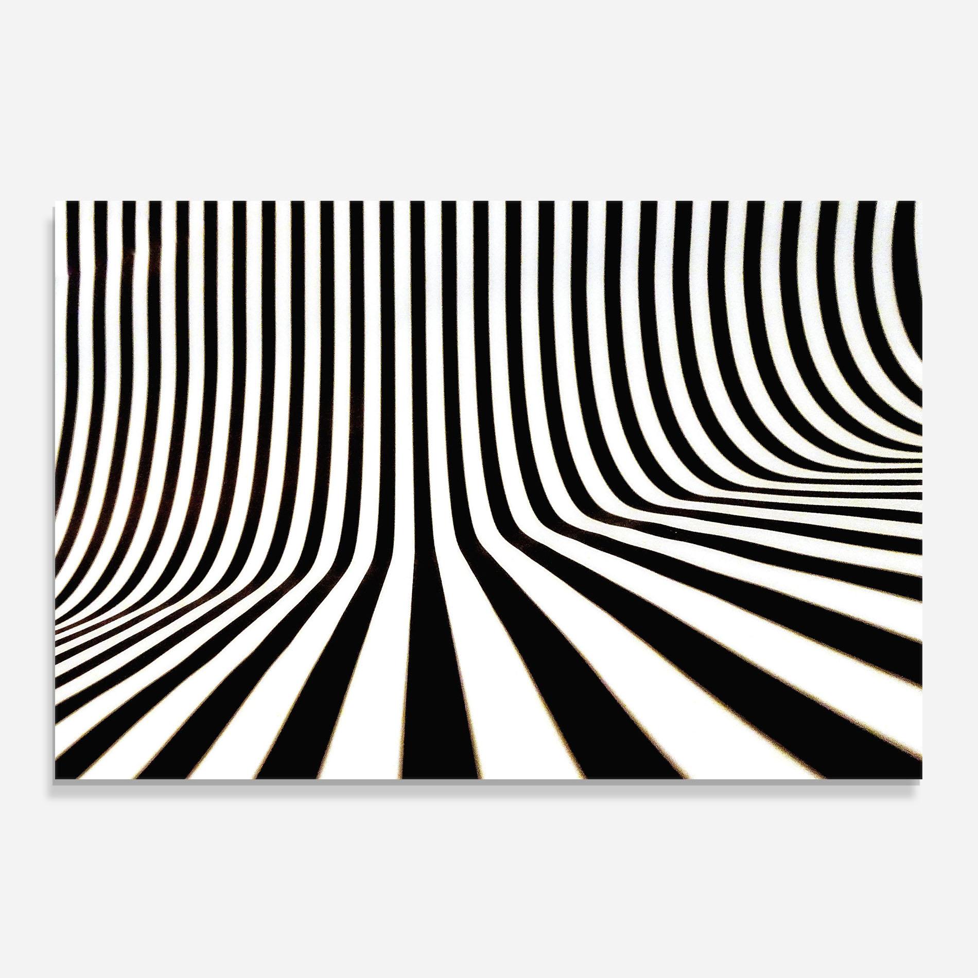 Küchenrückwand Glas Black And White Illusion mockup 0