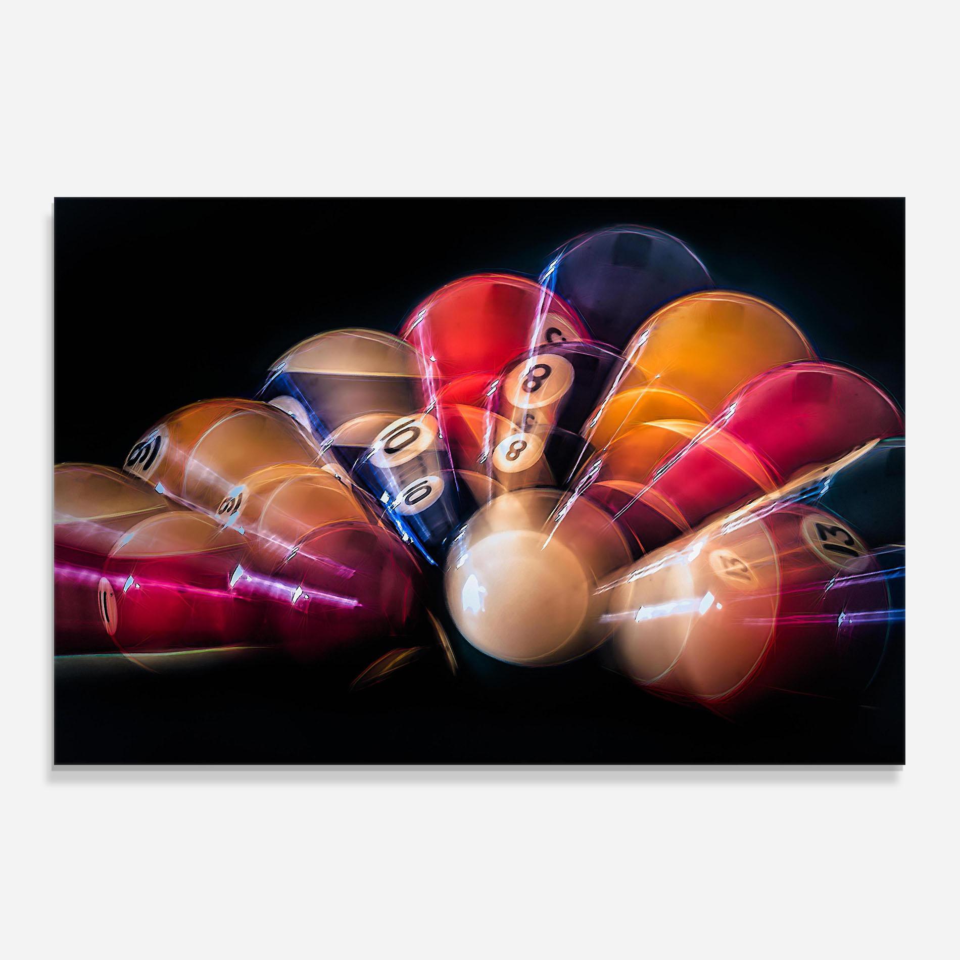 Küchenrückwand Glas Bowling Balls mockup 0