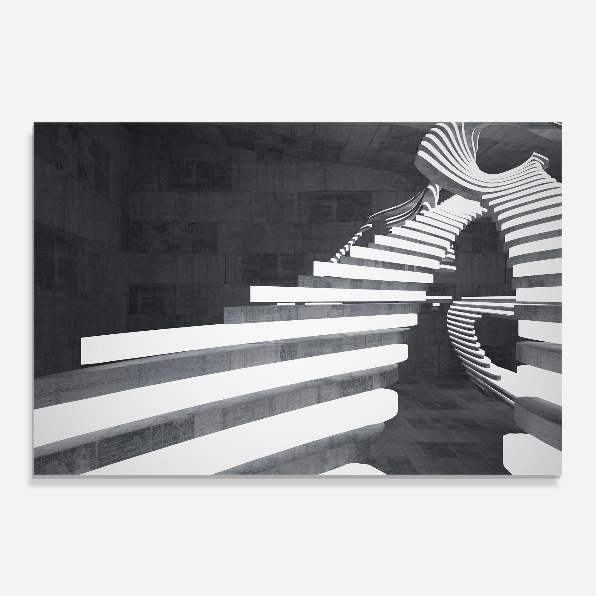 Küchenrückwand Glas Concrete Room mockup 0