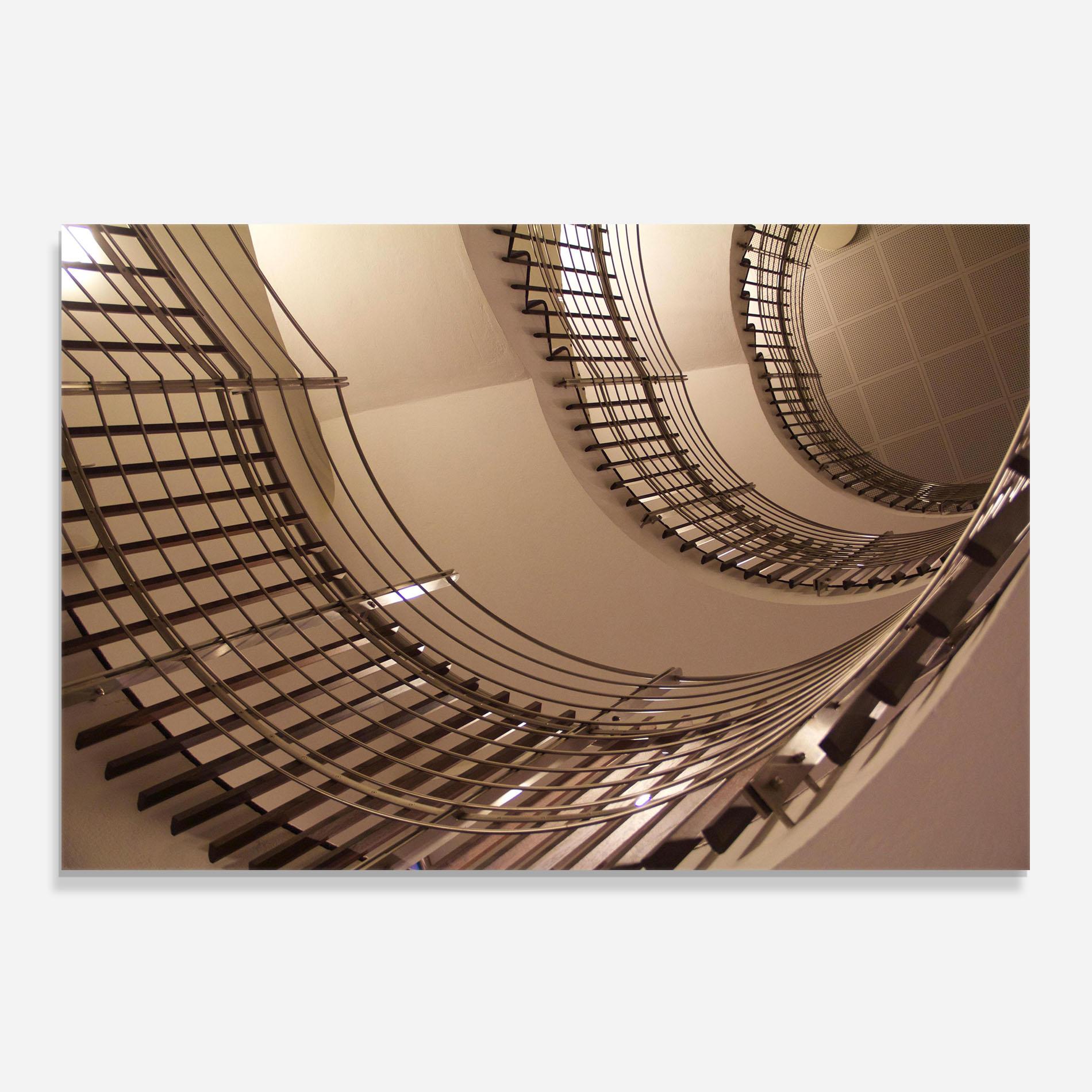 Küchenrückwand Glas Cream Stairs mockup 0