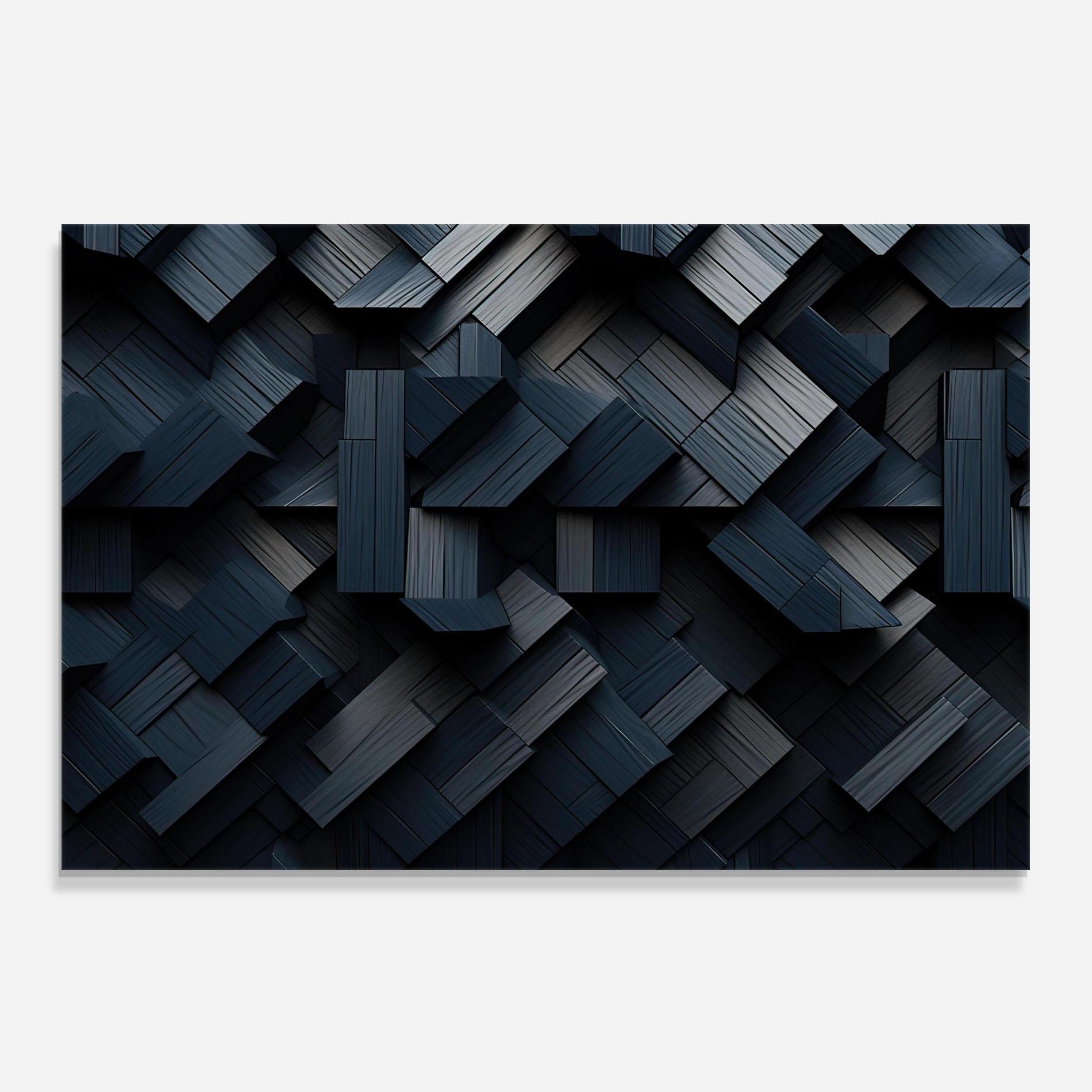 Küchenrückwand Glas Dark Blue Wall mockup 0