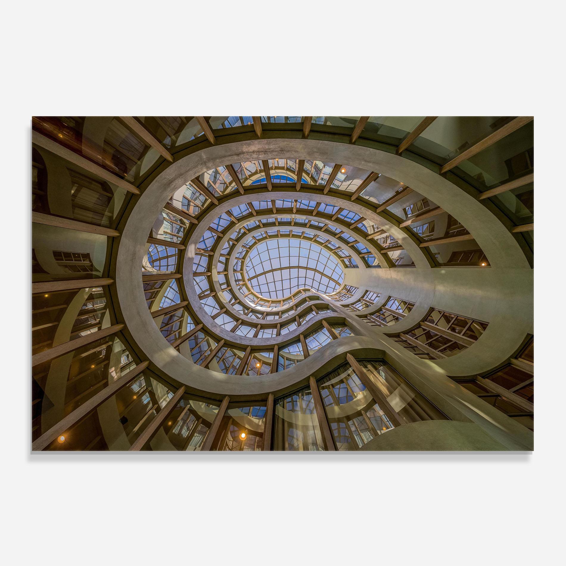 Küchenrückwand Glas Glass Building mockup 0