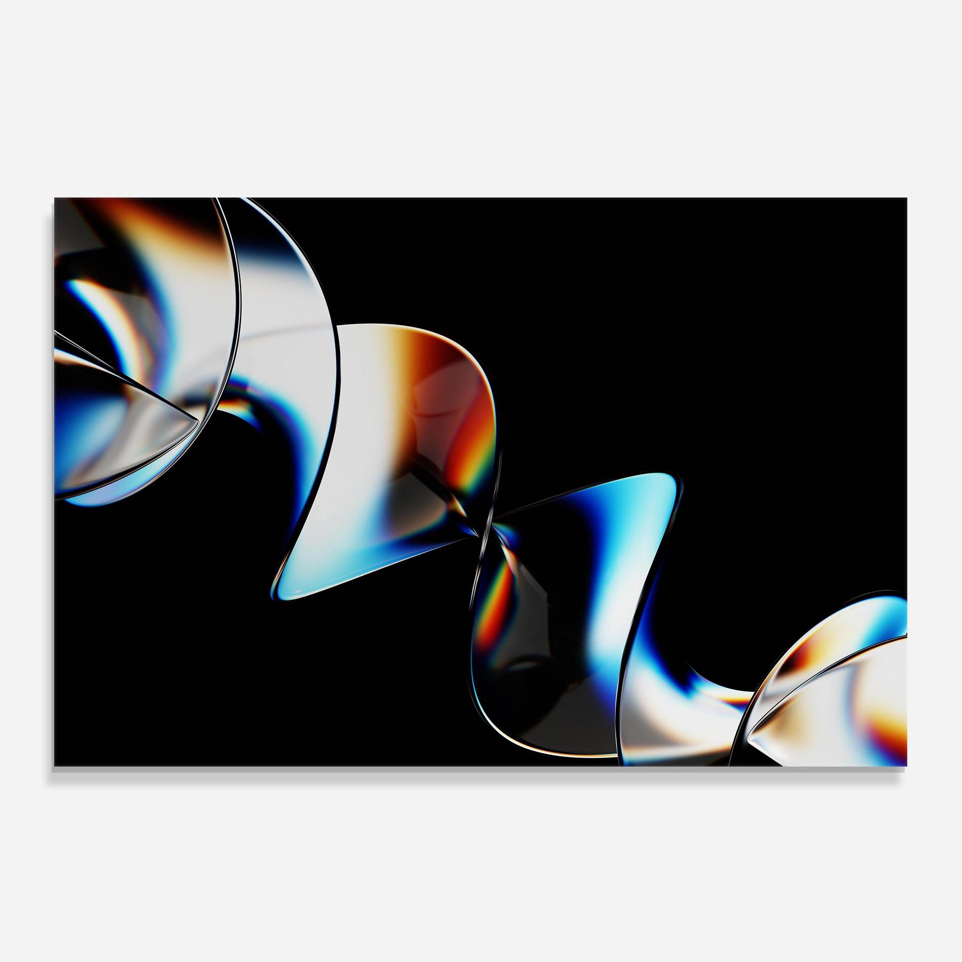 Küchenrückwand Glas Metal Spiral mockup 0