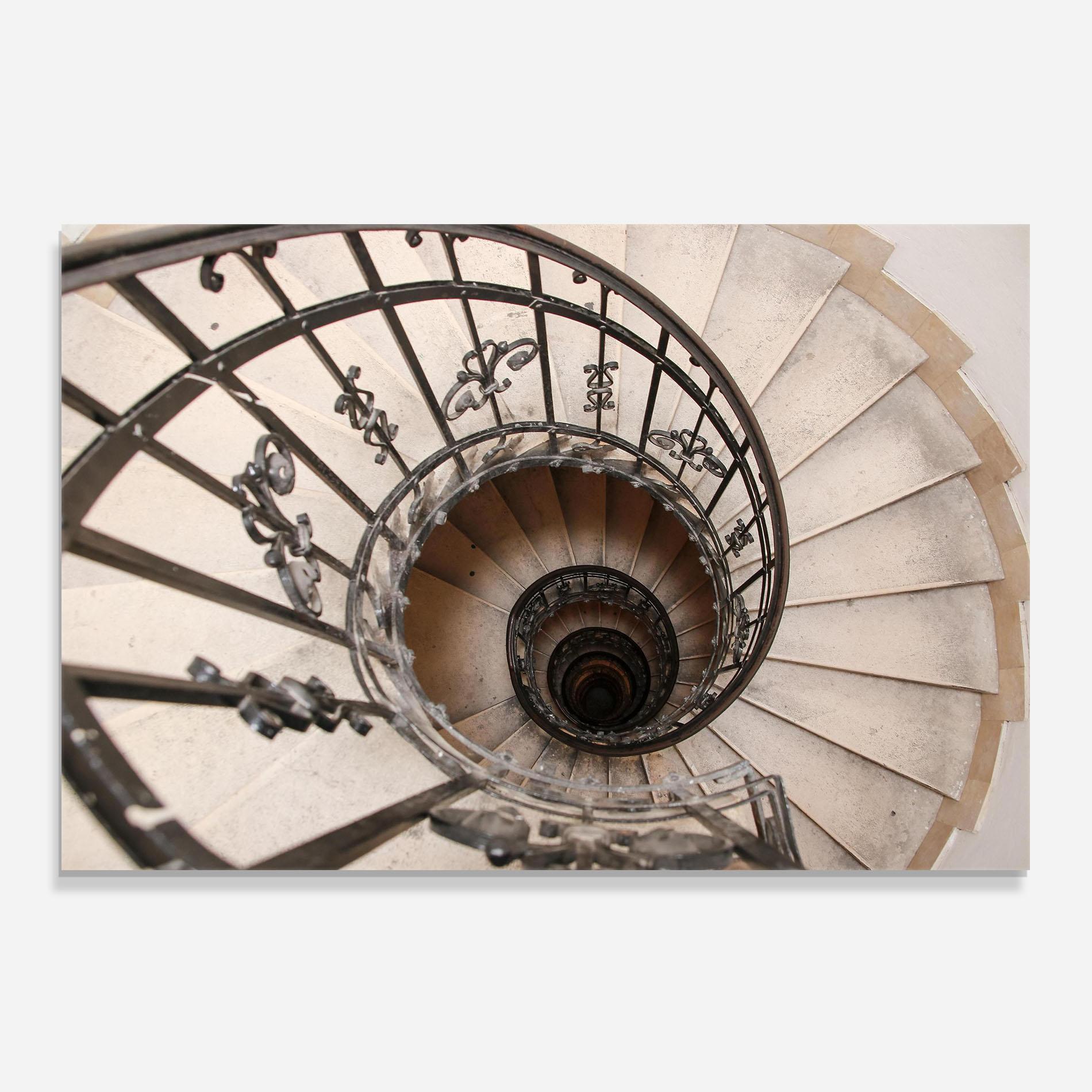 Küchenrückwand Glas Old House Stairs mockup 0