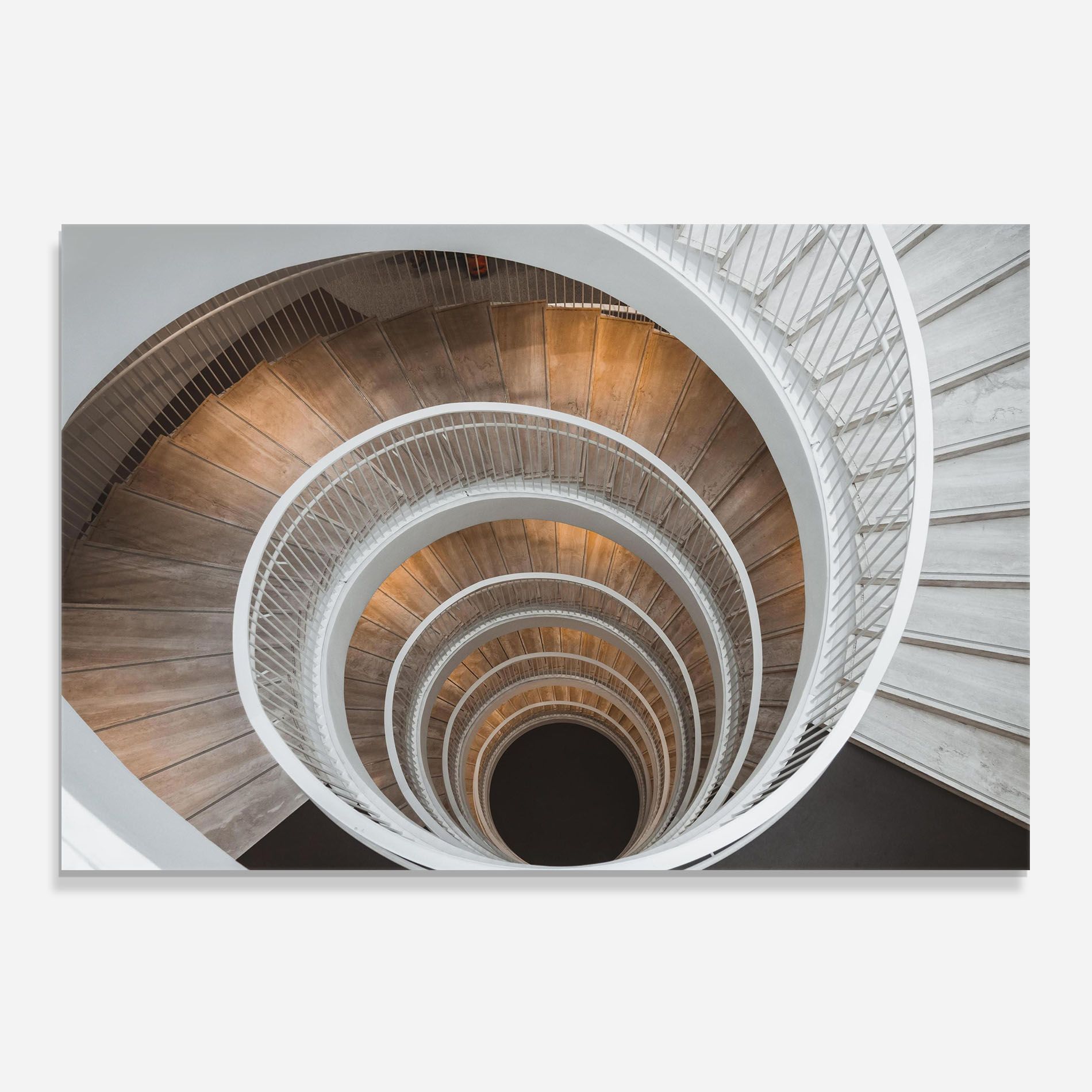 White Spiral Stairs mockup 0