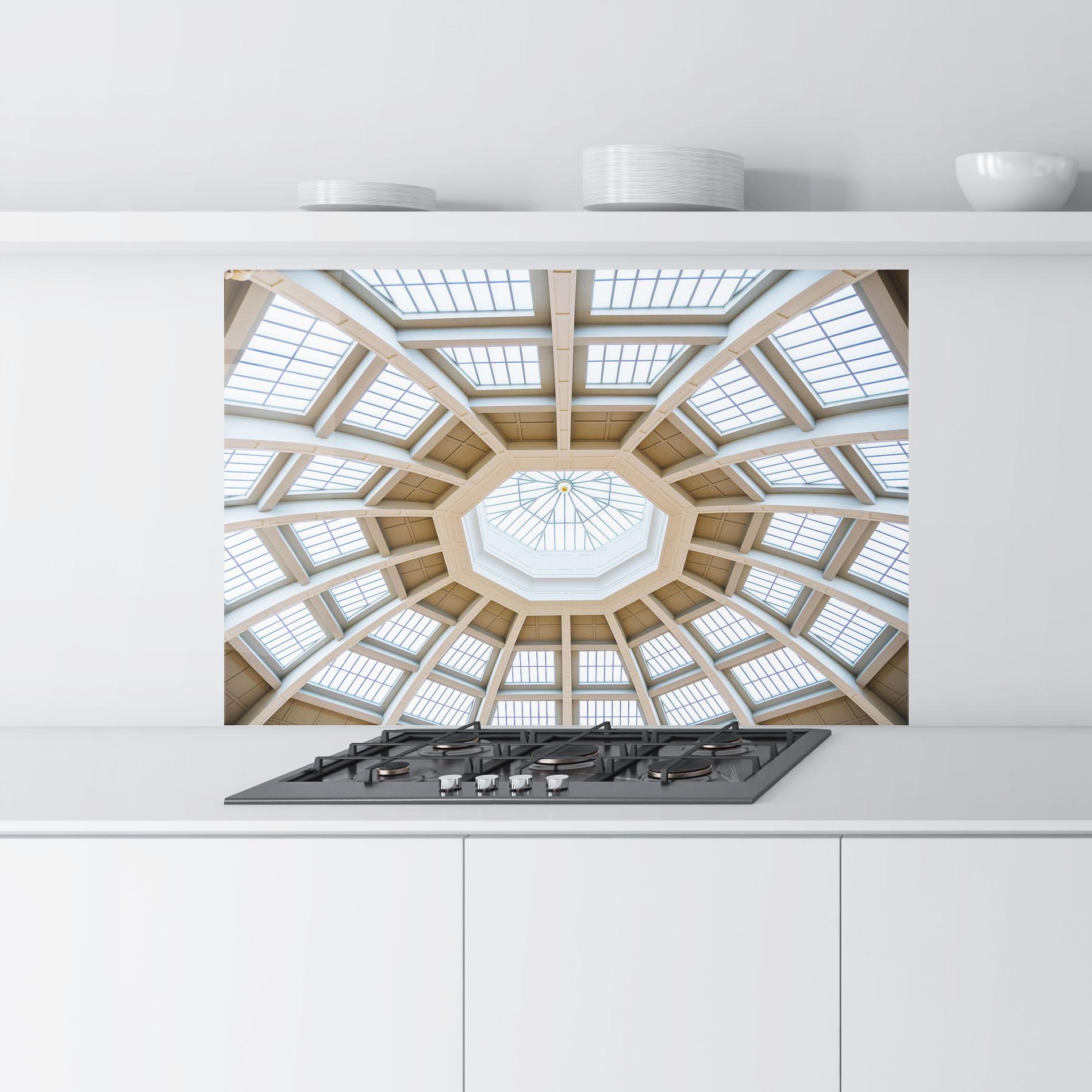 Küchenrückwand Glas Ceiling Dome mockup 9