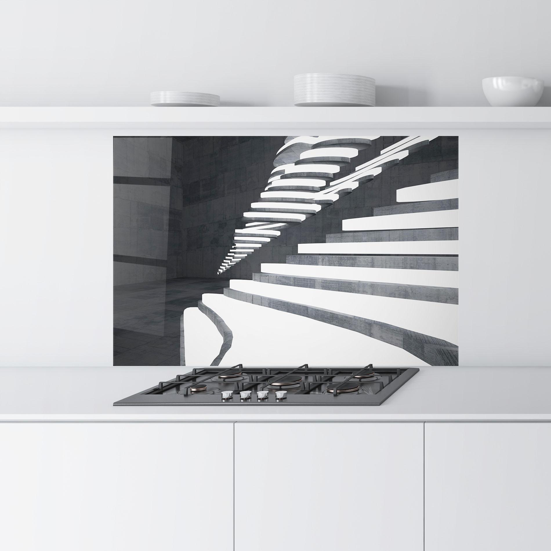 Küchenrückwand Glas Concrete Architecture mockup 9