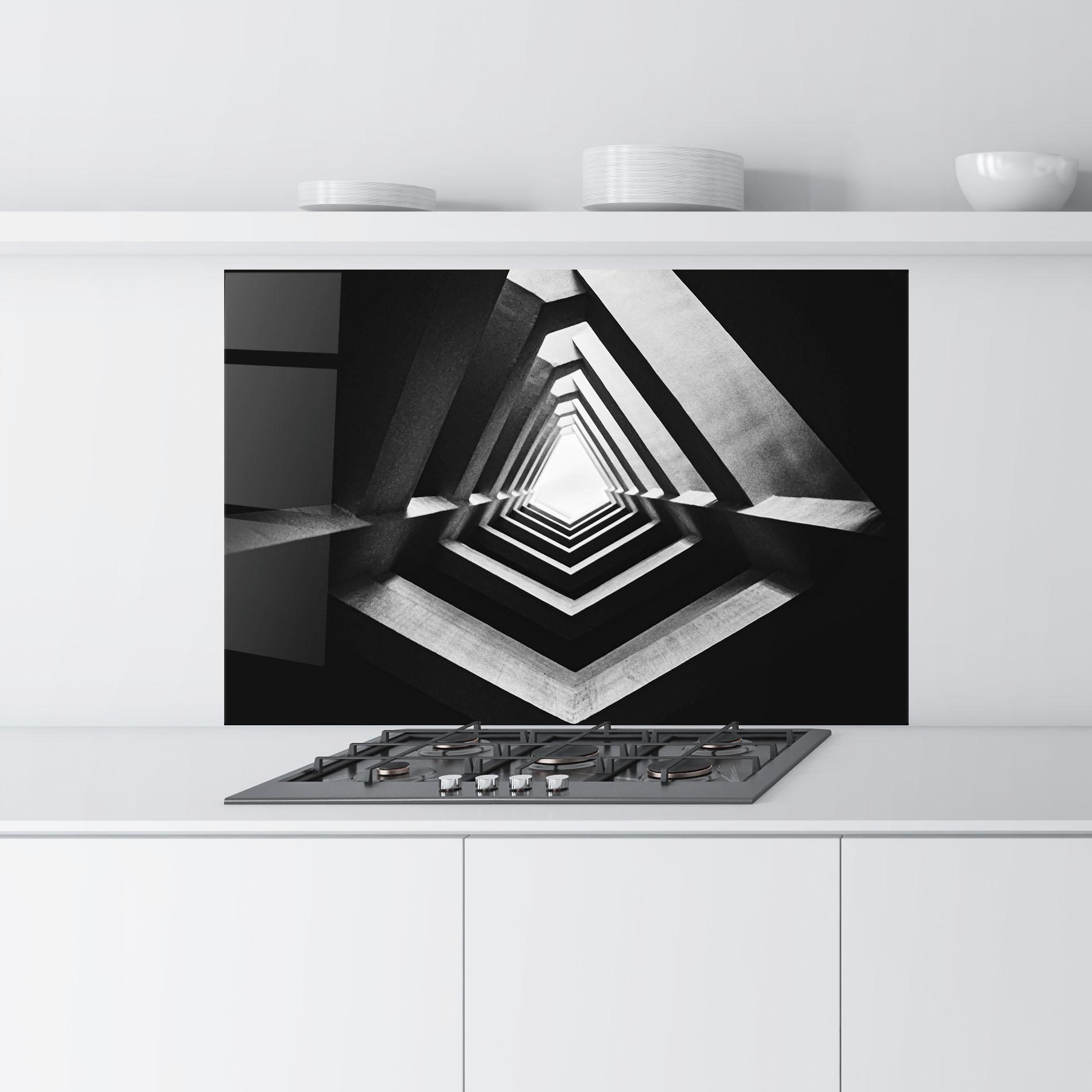 Küchenrückwand Glas Dark Shadow mockup 9