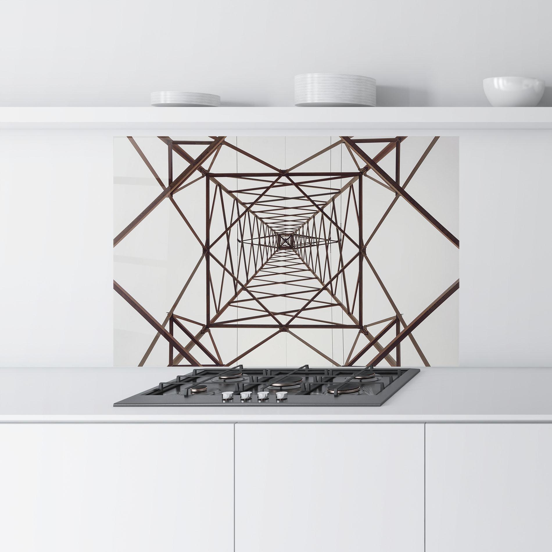 Küchenrückwand Glas Geometric Pillar mockup 9