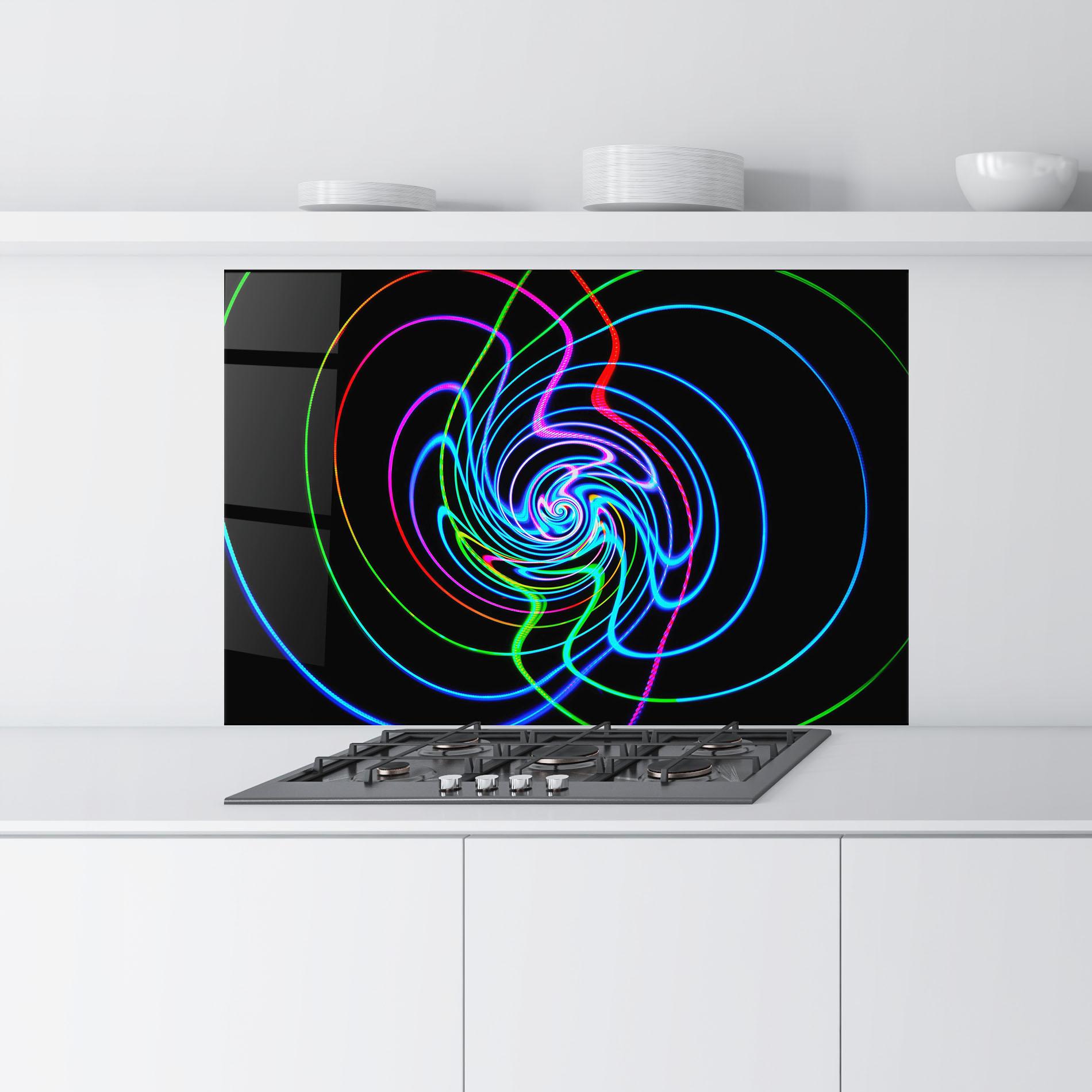 Küchenrückwand Glas Mixed Lights mockup 9