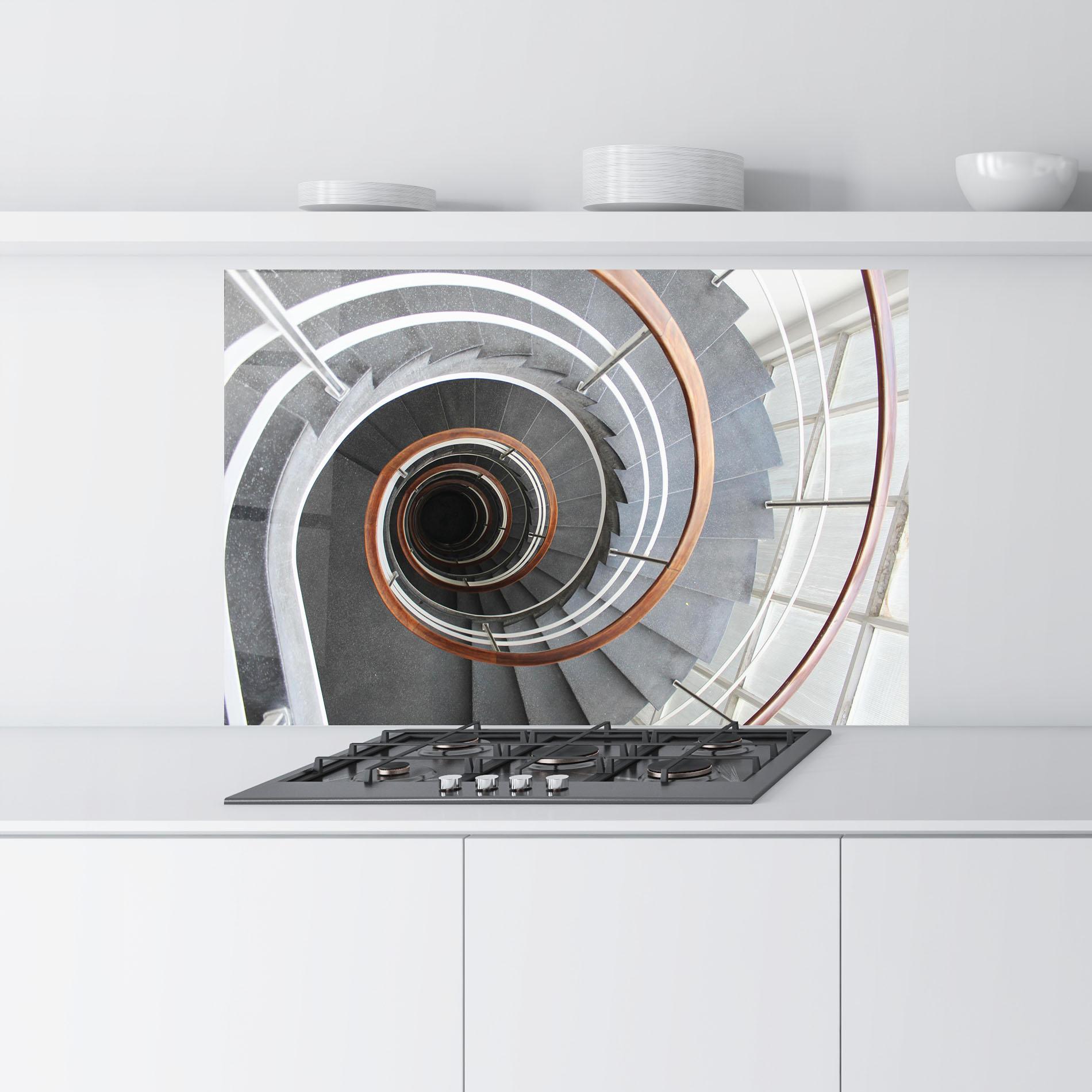 Küchenrückwand Glas Wood Bar Stairs mockup 9